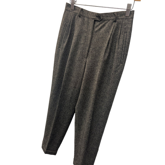 Lauren Ralph Lauren Vintage Gray Tweed Cuffed Trouser Pants