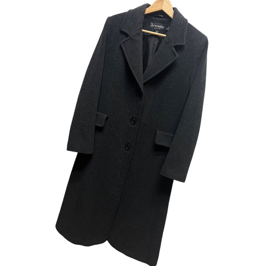 Forecaster Dark Gray Wool Cashmere Long Overcoat