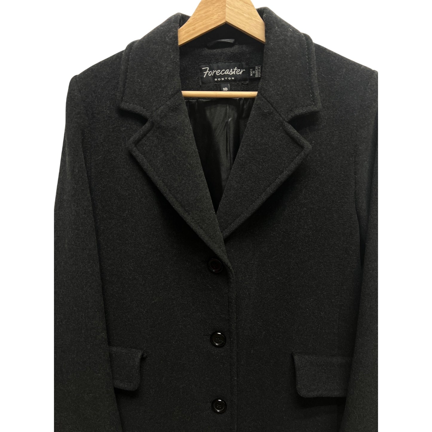 Forecaster Dark Gray Wool Cashmere Long Overcoat