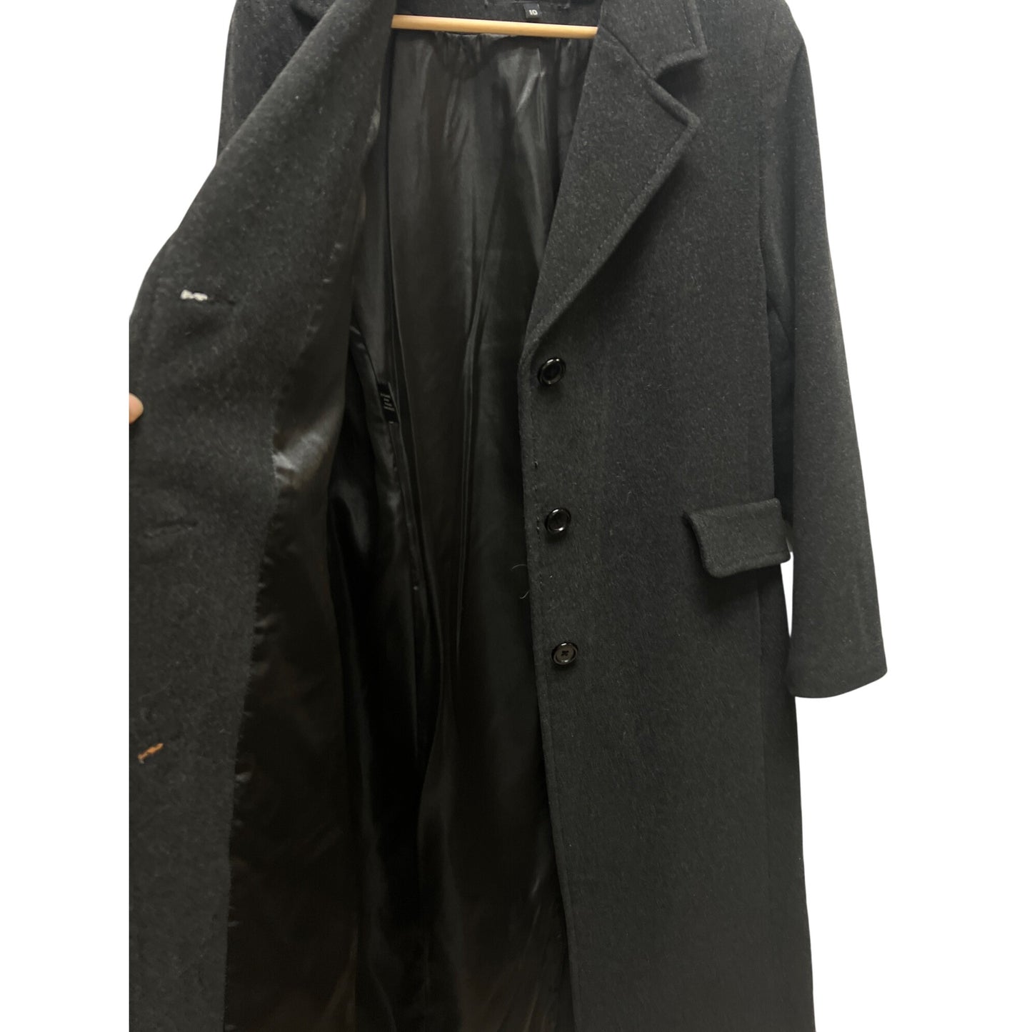 Forecaster Dark Gray Wool Cashmere Long Overcoat