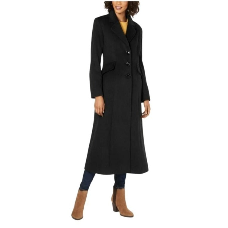 Forecaster Dark Gray Wool Cashmere Long Overcoat