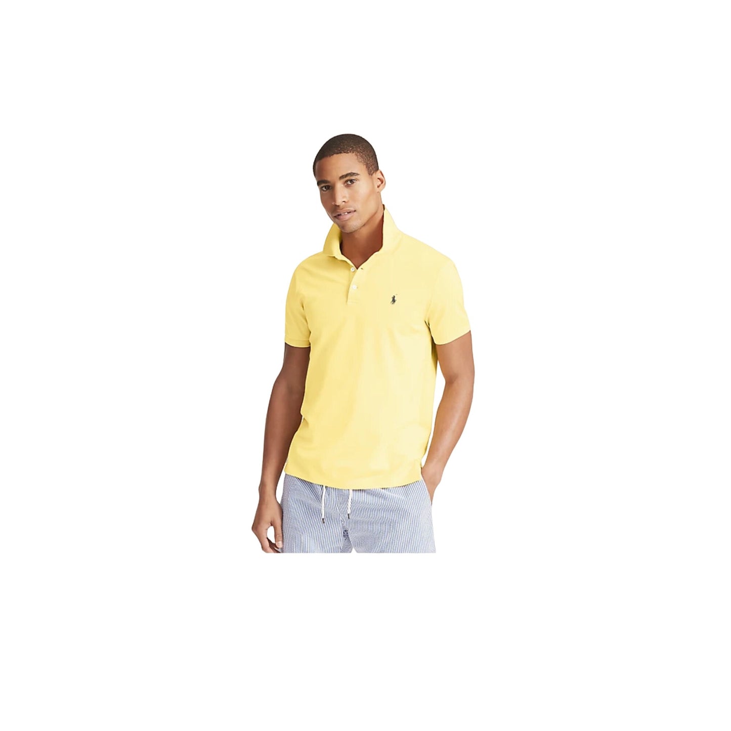 Polo Ralph Lauren Yellow Polo Shirt with Blue Jockey