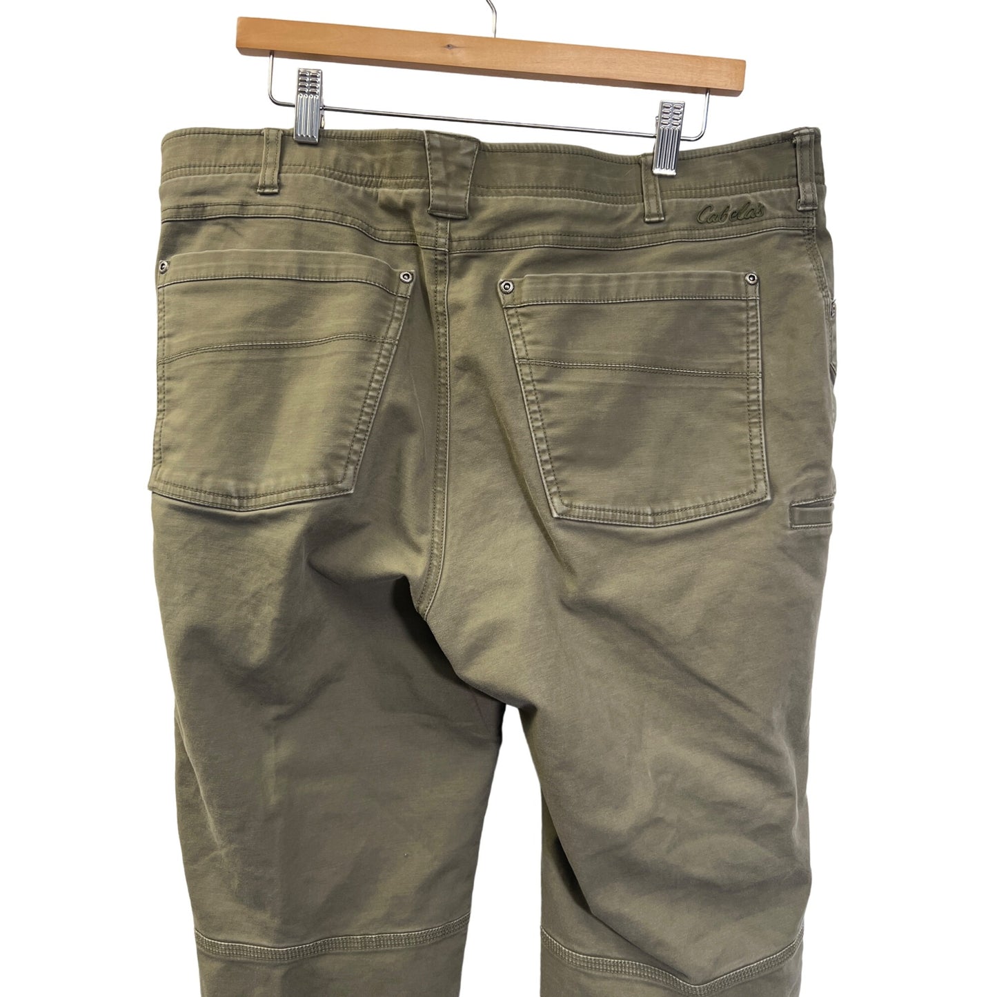 Cabela's Lined Olive Green Cargo Work Pants