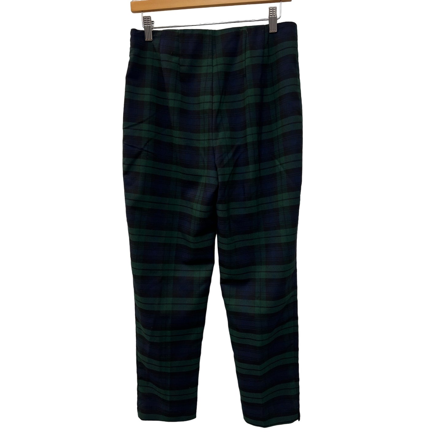Chaps Blue and Green Tartan Plaid Ankle Side Zip Pants