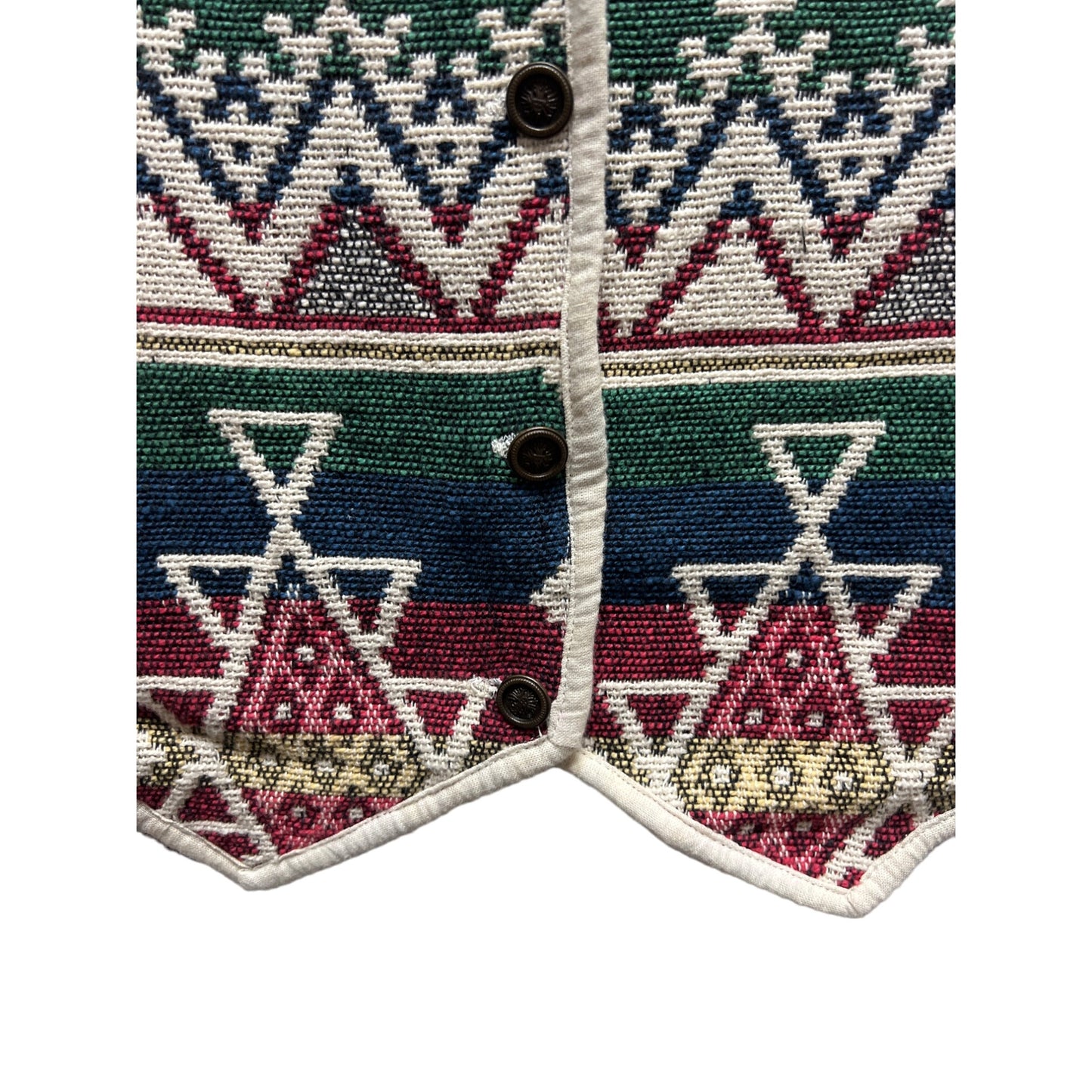 NeoNostalgia Vintage 90's Tapestry Fair Isle Aztec Vest