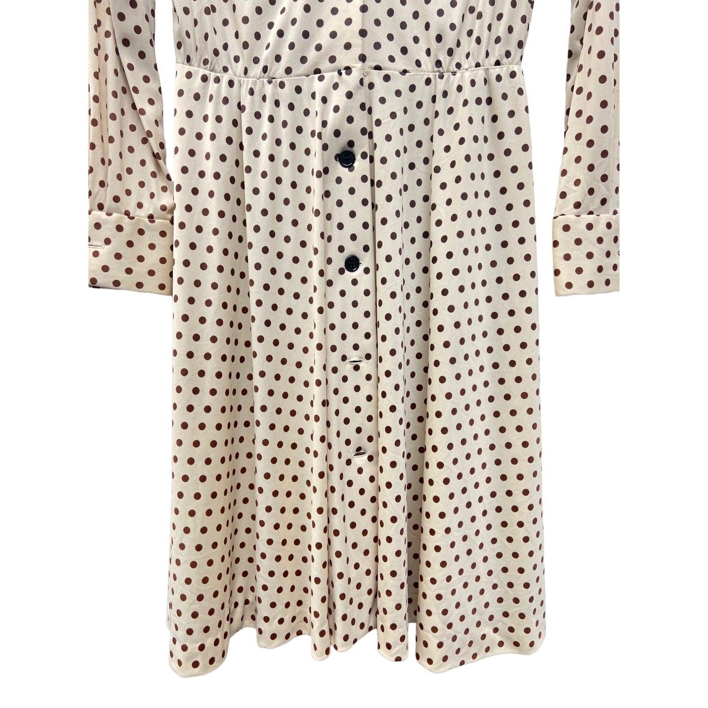 Saks Fifth Avenue Vintage 70's Polka Dot Shirt Dress