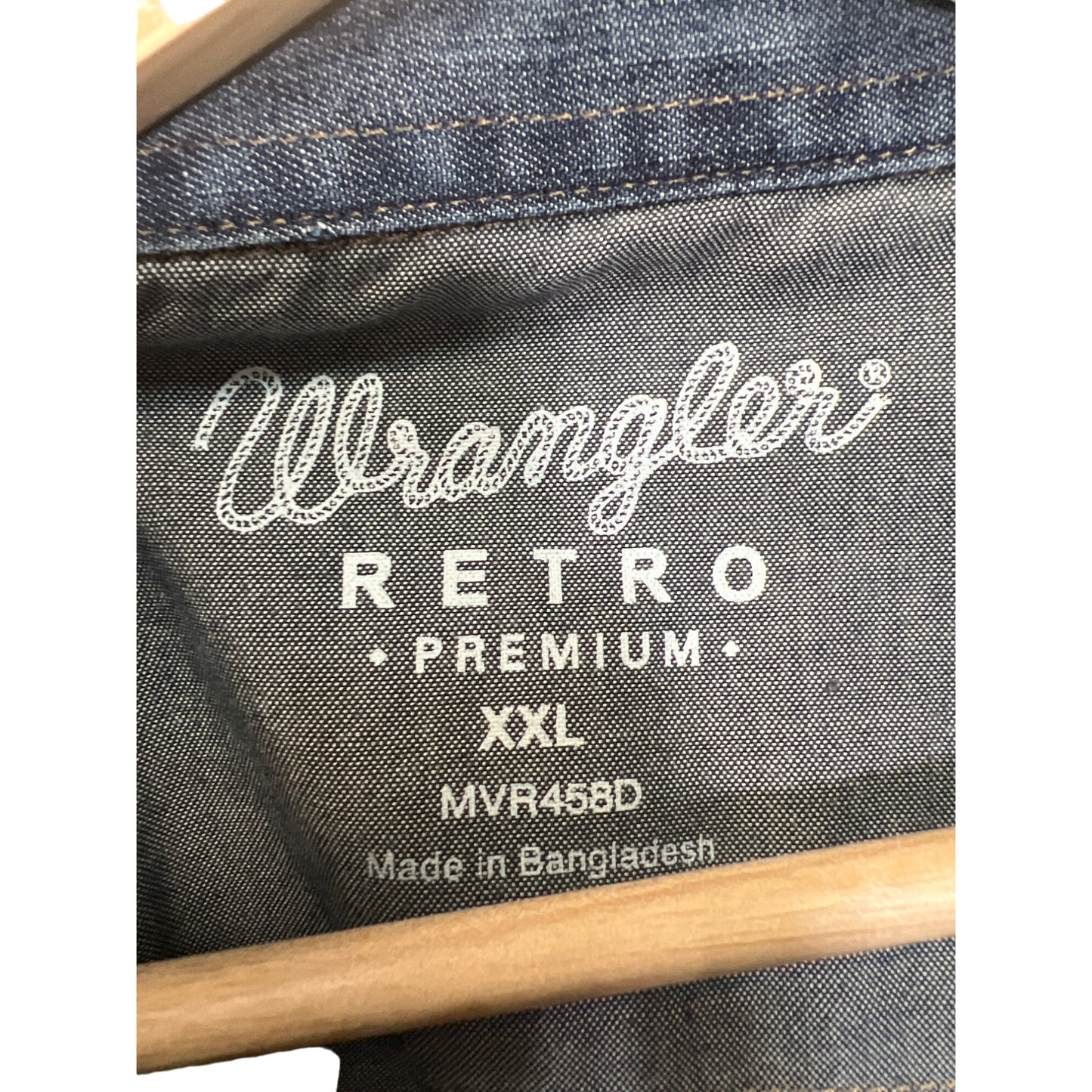 Wrangler Retro Premium Denim Western Button Down Snap Shirt