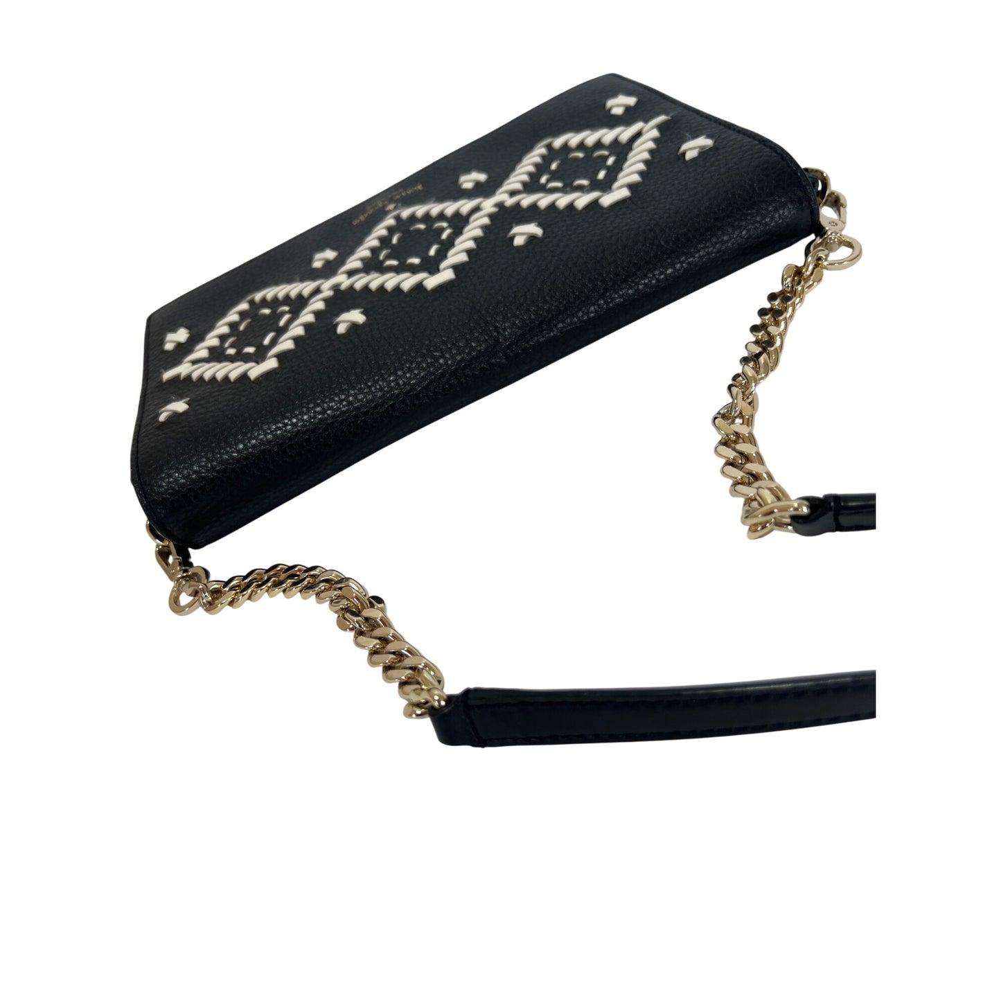 Kate Spade Flynn Street Valencia Black & White Leather Crossbody Purse