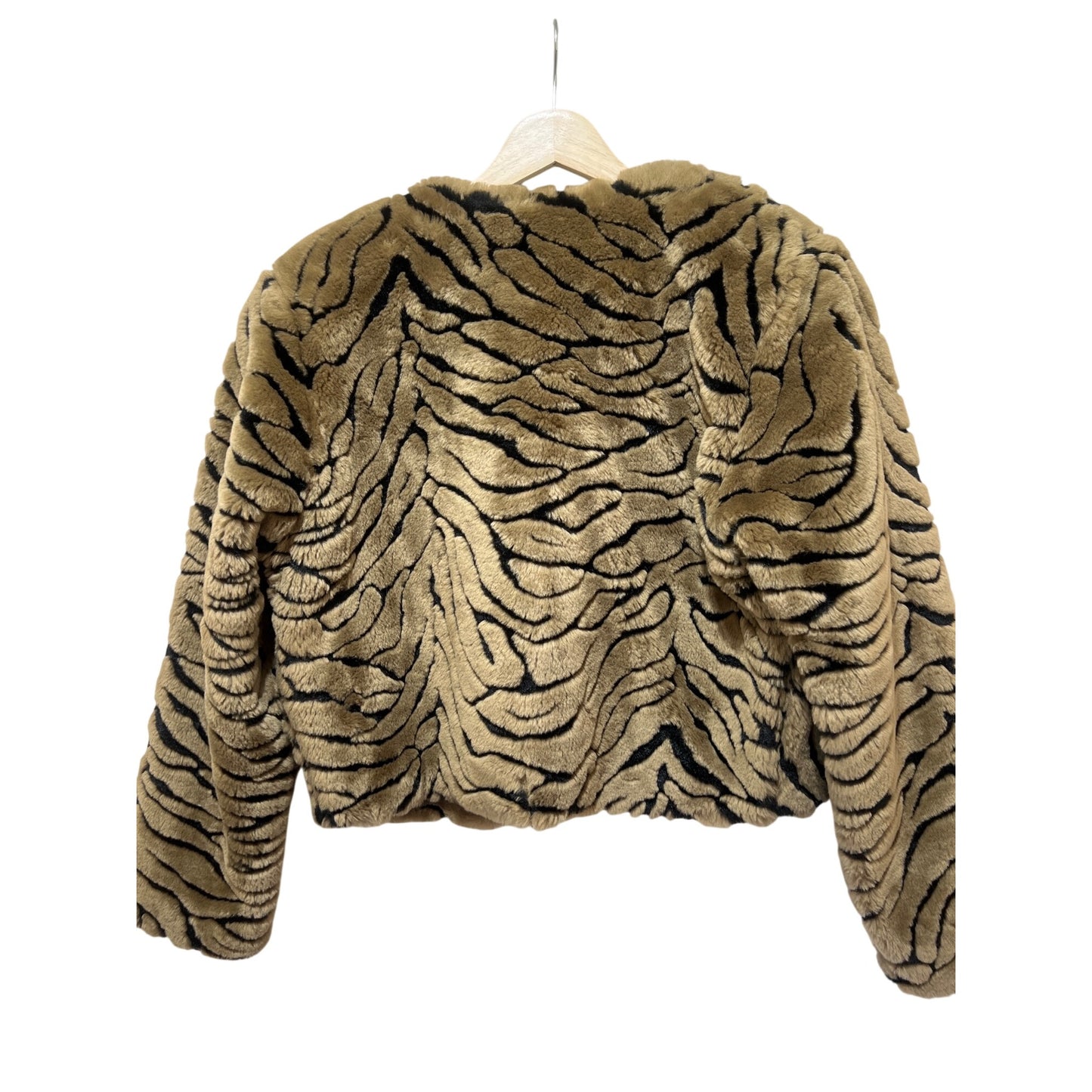Duffel Vintage 90s Faux Fur Tiger Print Cropped Jacket Small