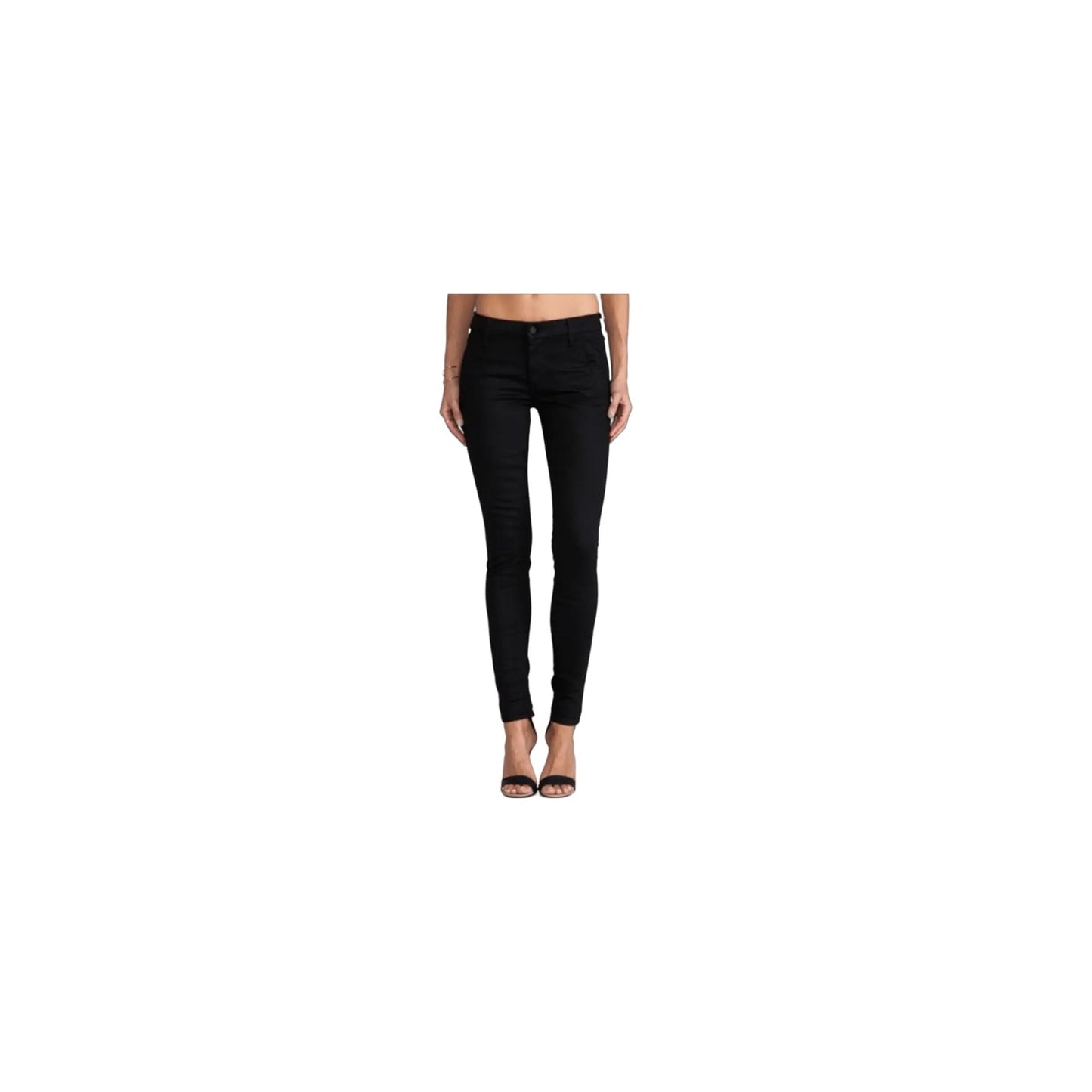 Freja Mother Welt Zip Muse Black Skinny Jeans with Ankle Zip