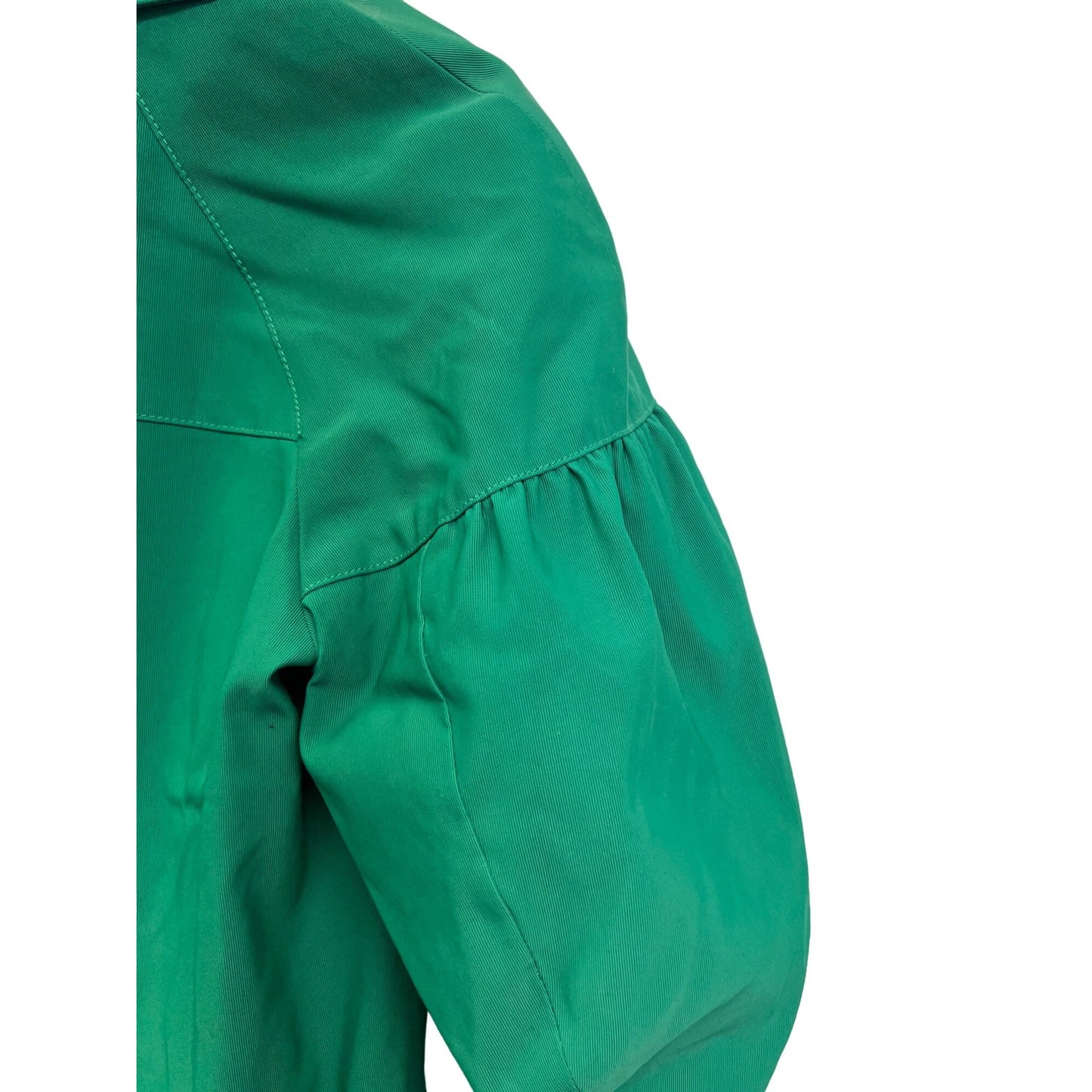 Nine West NWT Green Cropped Blazer Jacket with Peplum Sleeves