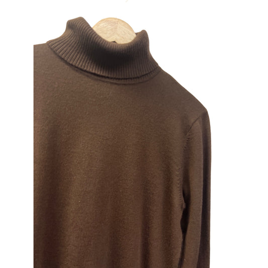 Pendleton Vintage Brown Merino Wool Turtleneck Sweater