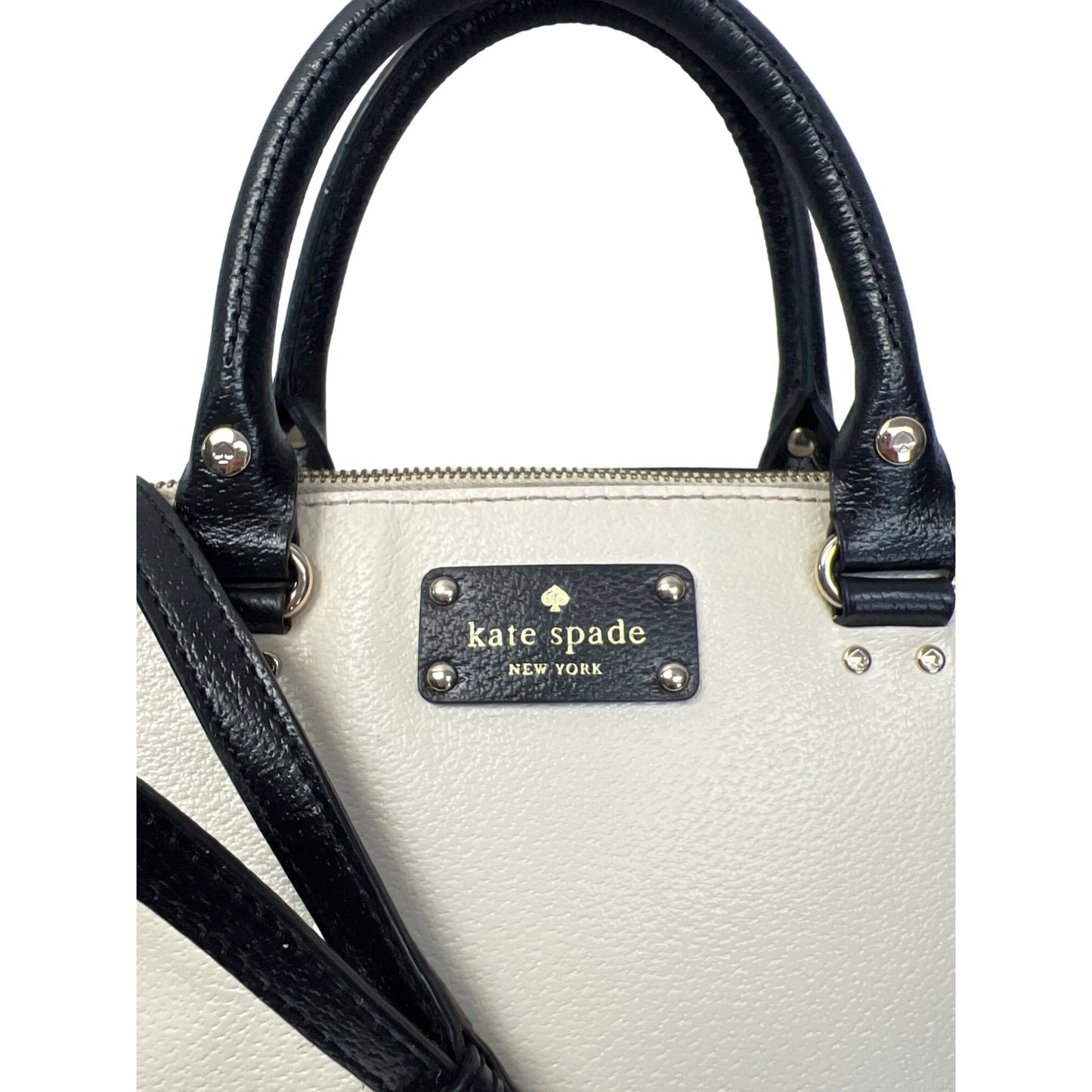 Kate Spade New York Black and Cream Rachelle Wellesley Satchel Crossbody Purse