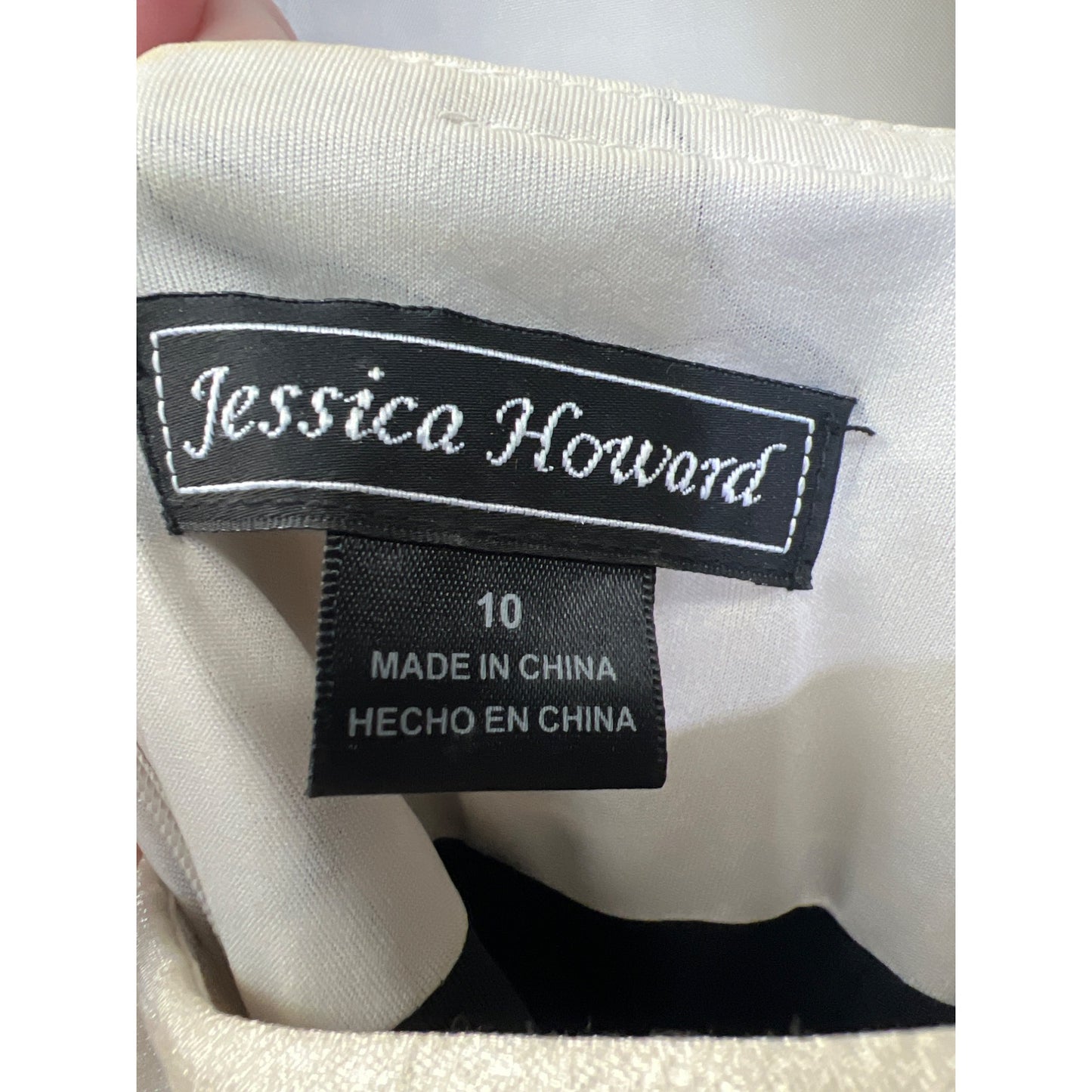 Jessica Howard Vintage Y2K Black & Ivory Layered Mother of the Bride Dress Set