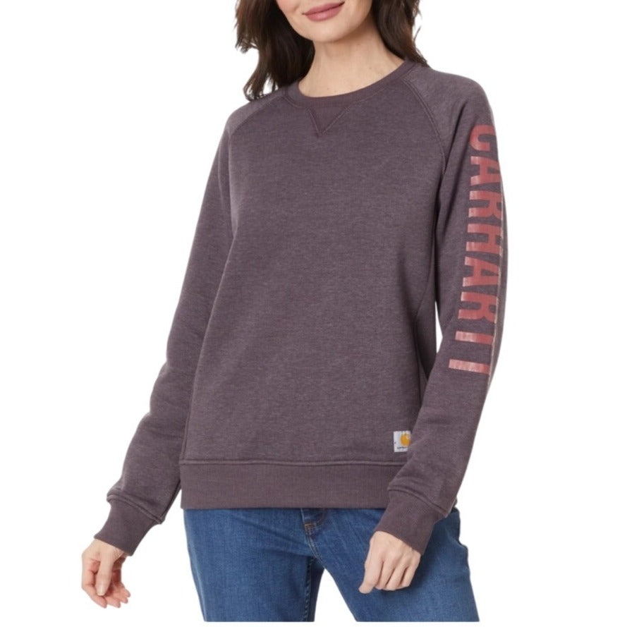 Carhartt Purple Lavender Crewneck Spellout Sweatshirt