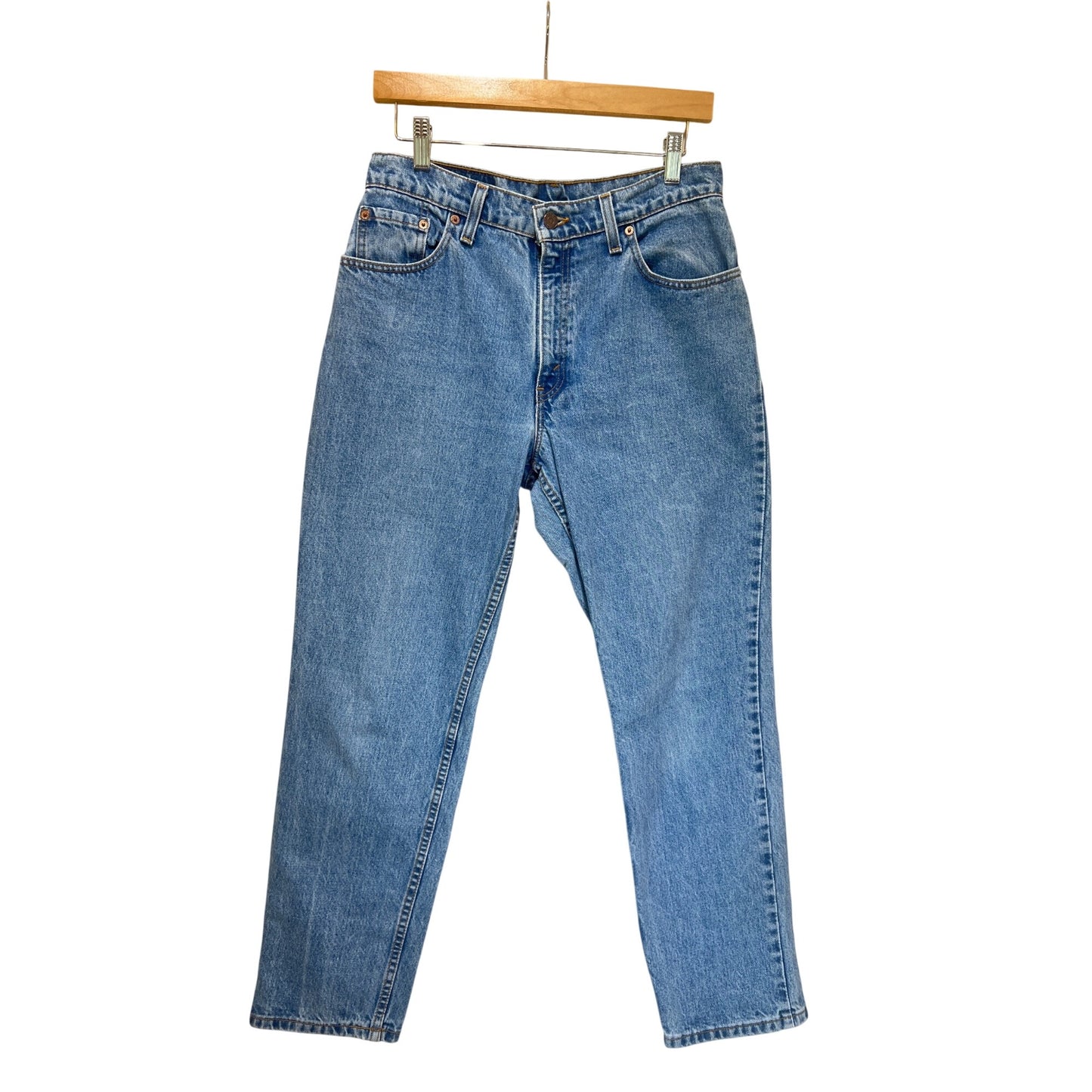 Levis 505 Regular Fit Straight Leg Jeans 11 Short Vintage 90s USA Denim Classic Blue