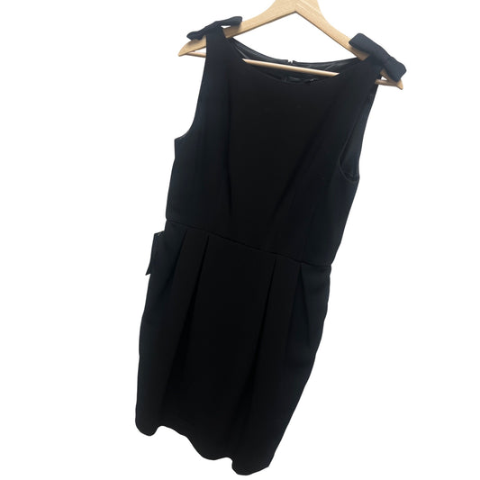 Ann Taylor NWT Black Bow Tie Accent  Little Black Shift Dress