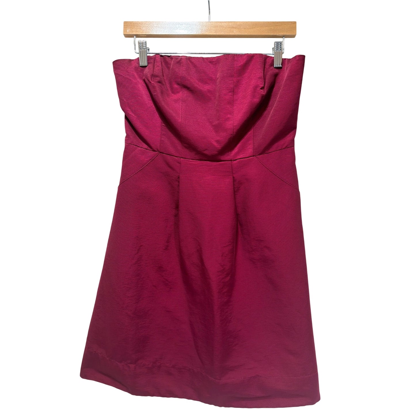 Target Limited Edition Strapless Wine Party Dress With Gold Back Zipper Closure