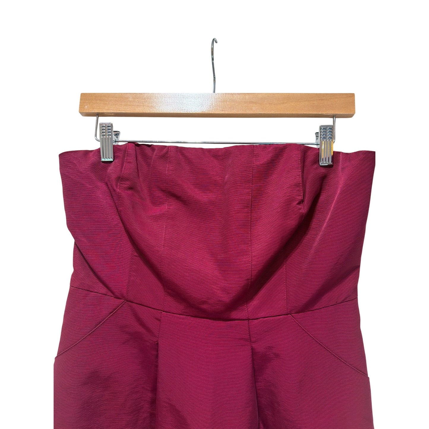 Target Limited Edition Strapless Wine Party Dress With Gold Back Zipper Closure