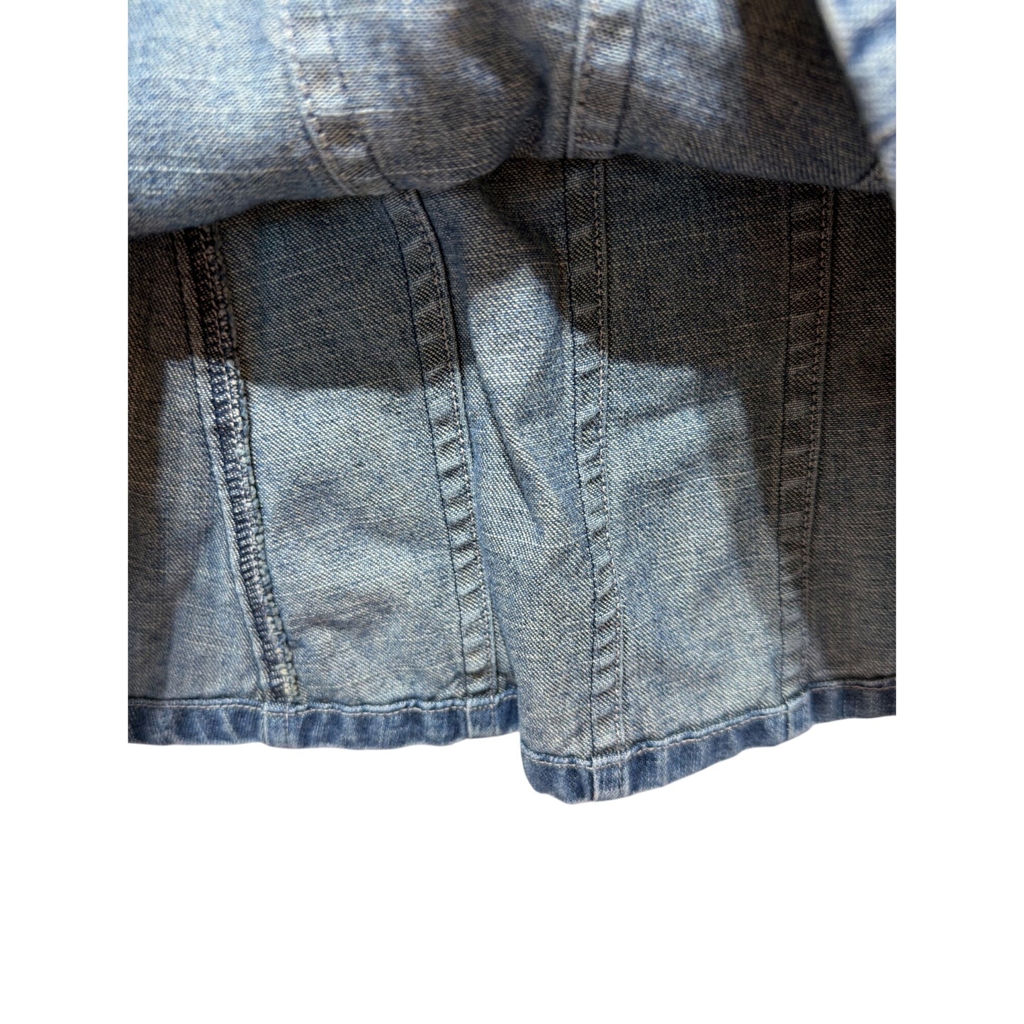 Christopher & Banks Blue Denim A-Line Flared Skirt Womens Size 12 Cotton Casual
