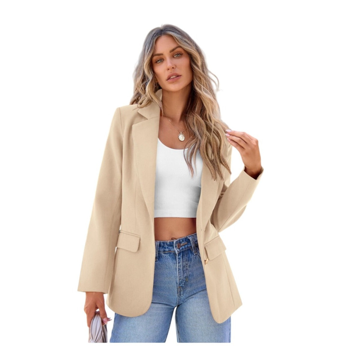 Pretty Garden NWT Tan Oversized Career Blazer