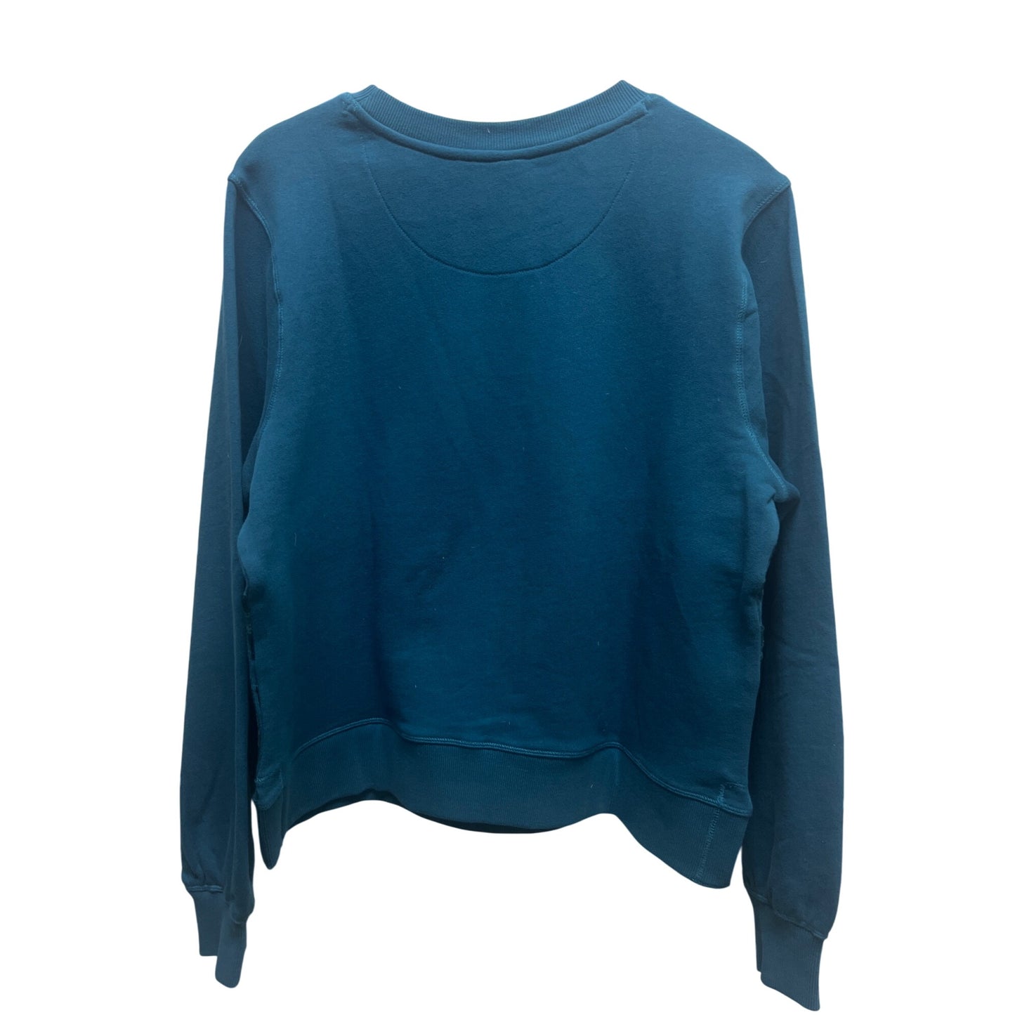 Anthropologie Teal Sparkly Sequin Ribbed Sweatshirt