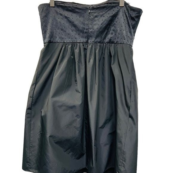 BCBGMaxazria Y2K Strapless Empire Waist Little Black Formal Dress
