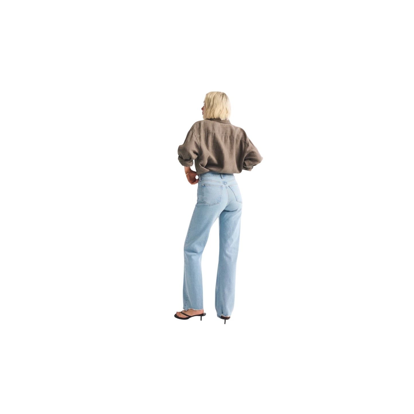 Abercrombie & Fitch High Rise 90s Relaxed Curve Love Jeans Light Wash Womens Size 27s