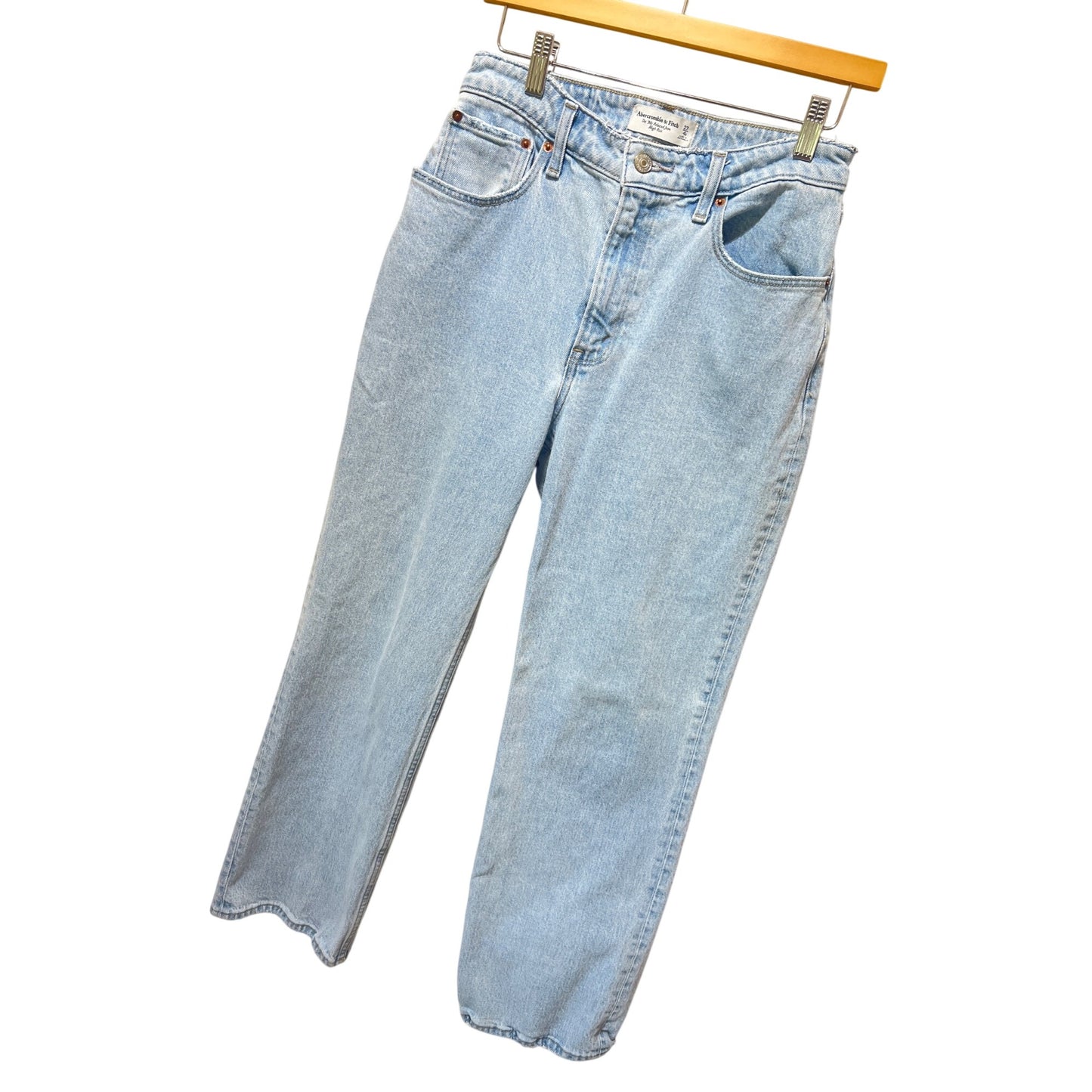 Abercrombie & Fitch High Rise 90s Relaxed Curve Love Jeans Light Wash Womens Size 27s