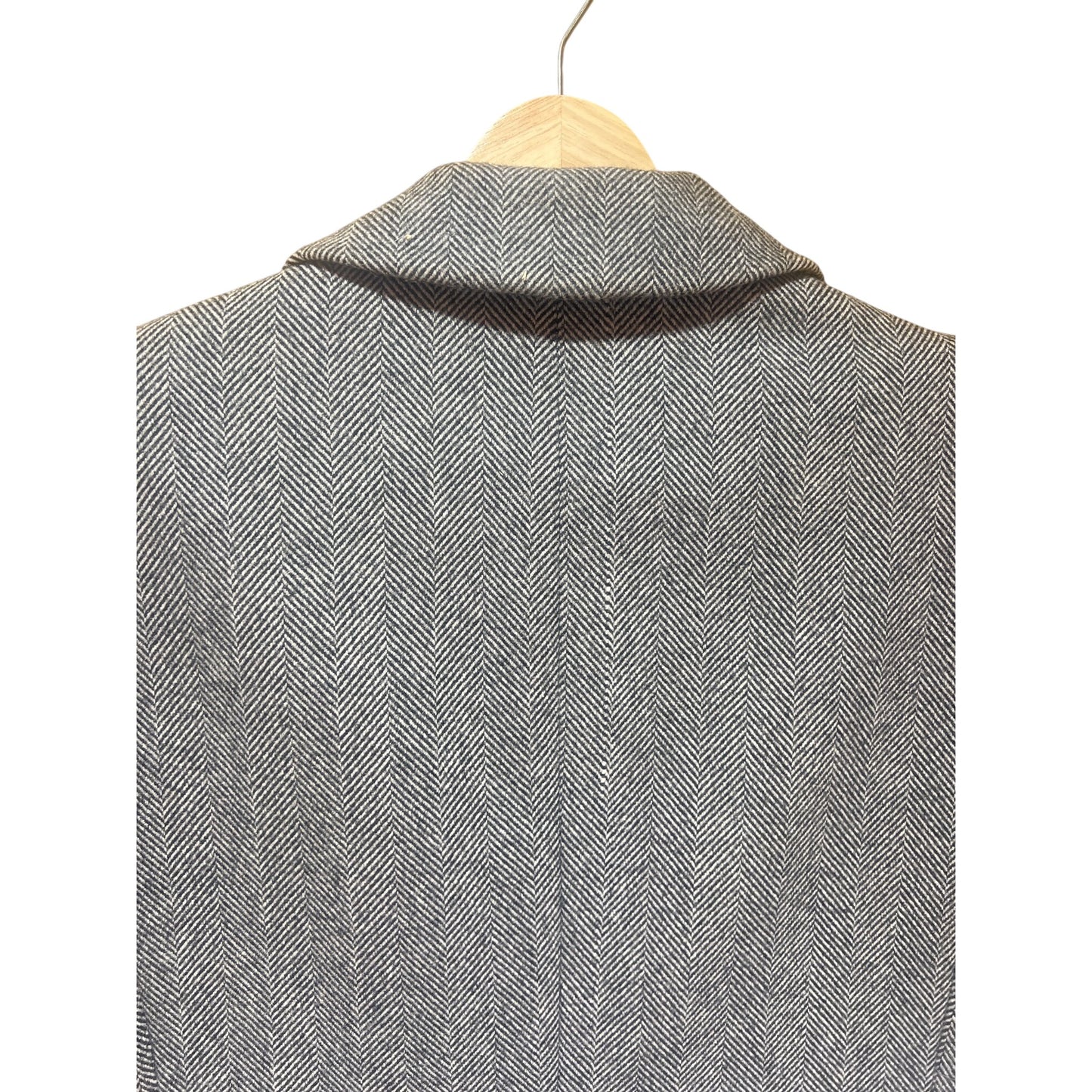 Lauren Ralph Lauren Womens Gray Herringbone Wool Blend Blazer Coat Size 14
