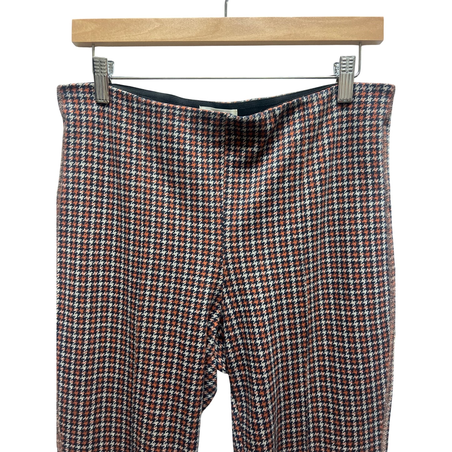 Maeve the Margot Kick Flare Cropped Red and Blue Plaid Knit Pants