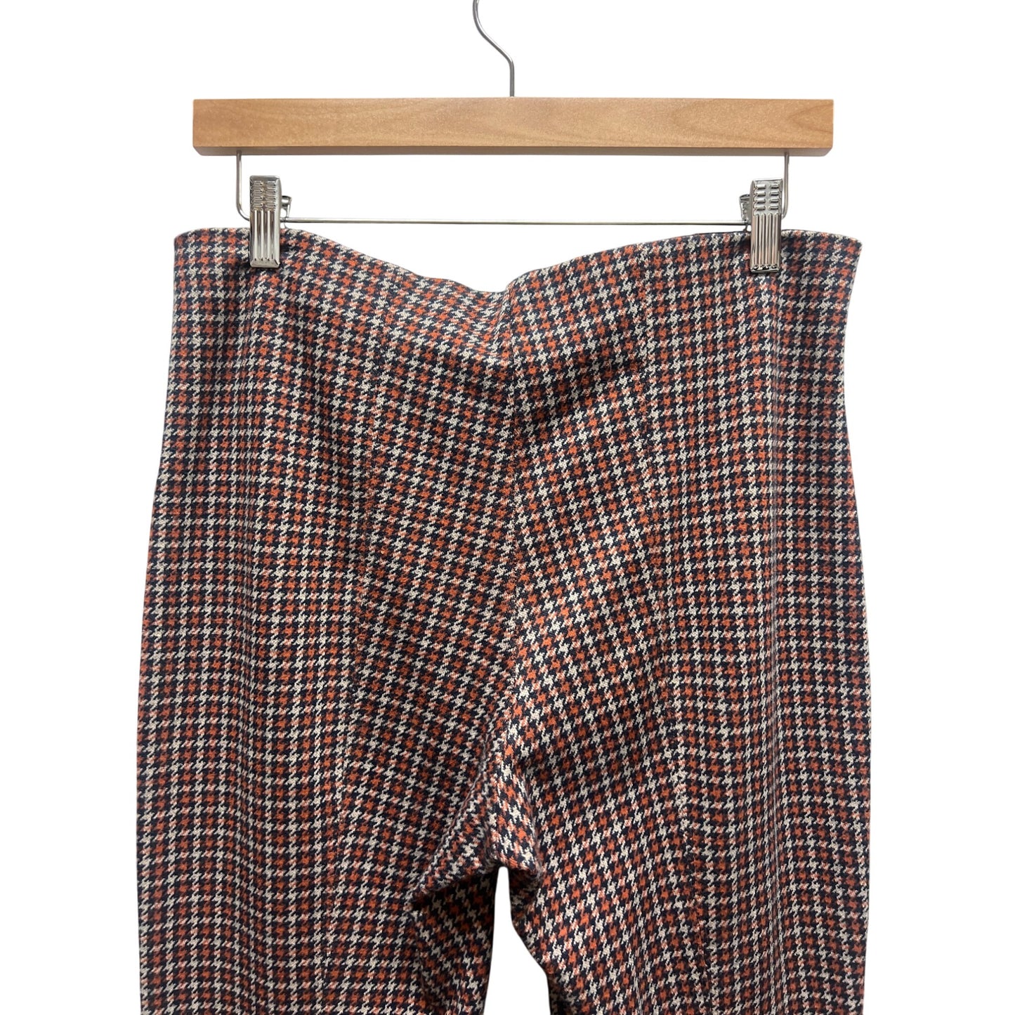 Maeve the Margot Kick Flare Cropped Red and Blue Plaid Knit Pants