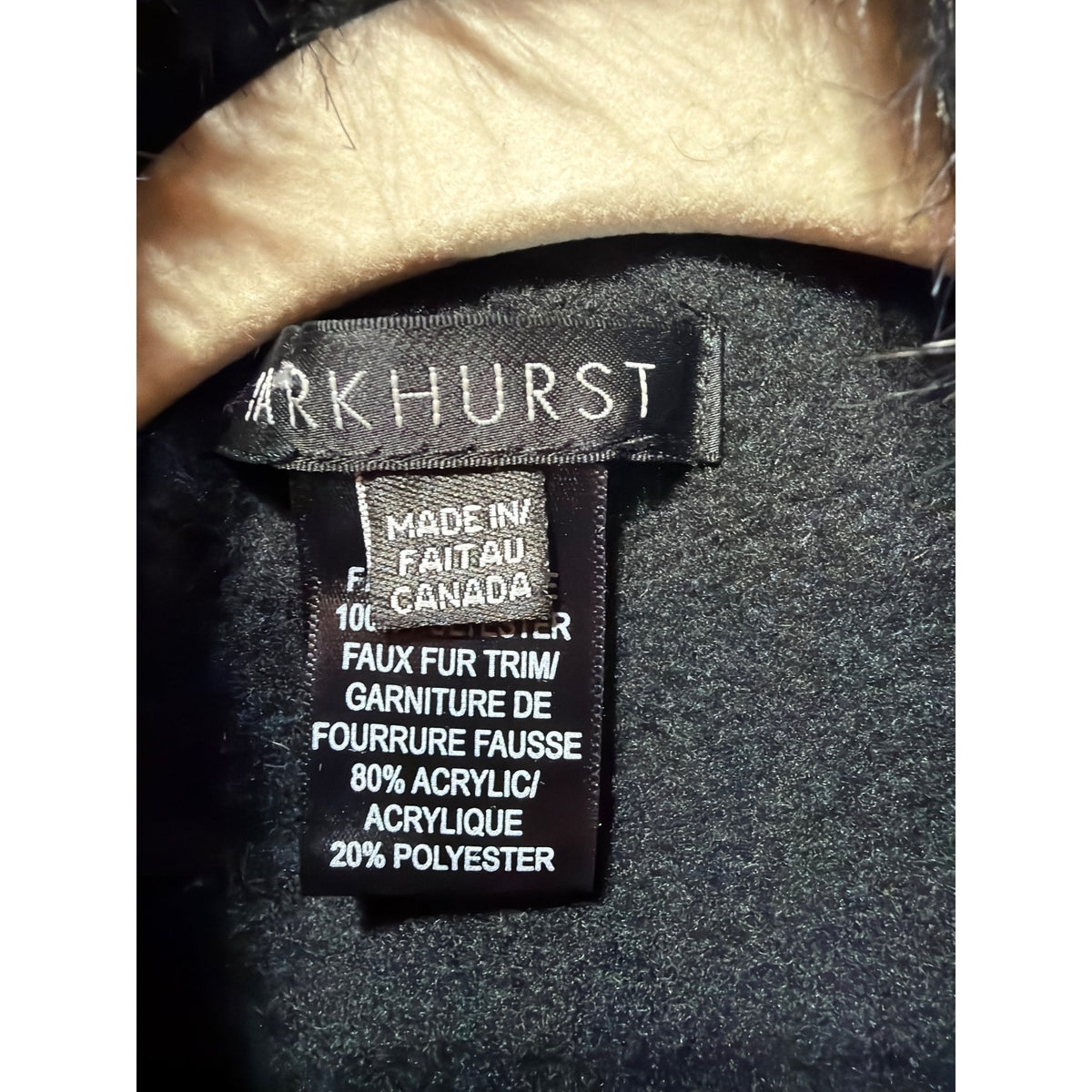 Parkhurst Black Fleece Faux Fur Collar Wrap Cape