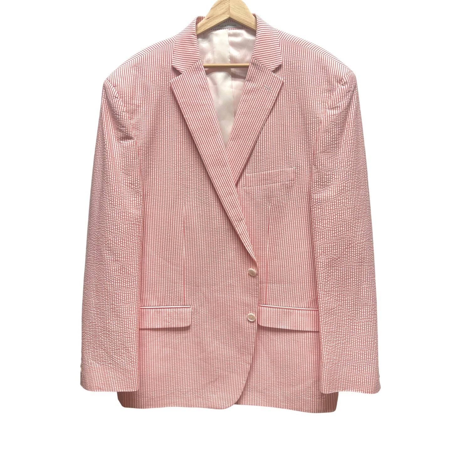 Chaps NWOT Pink & White Striped Seersucker Blazer