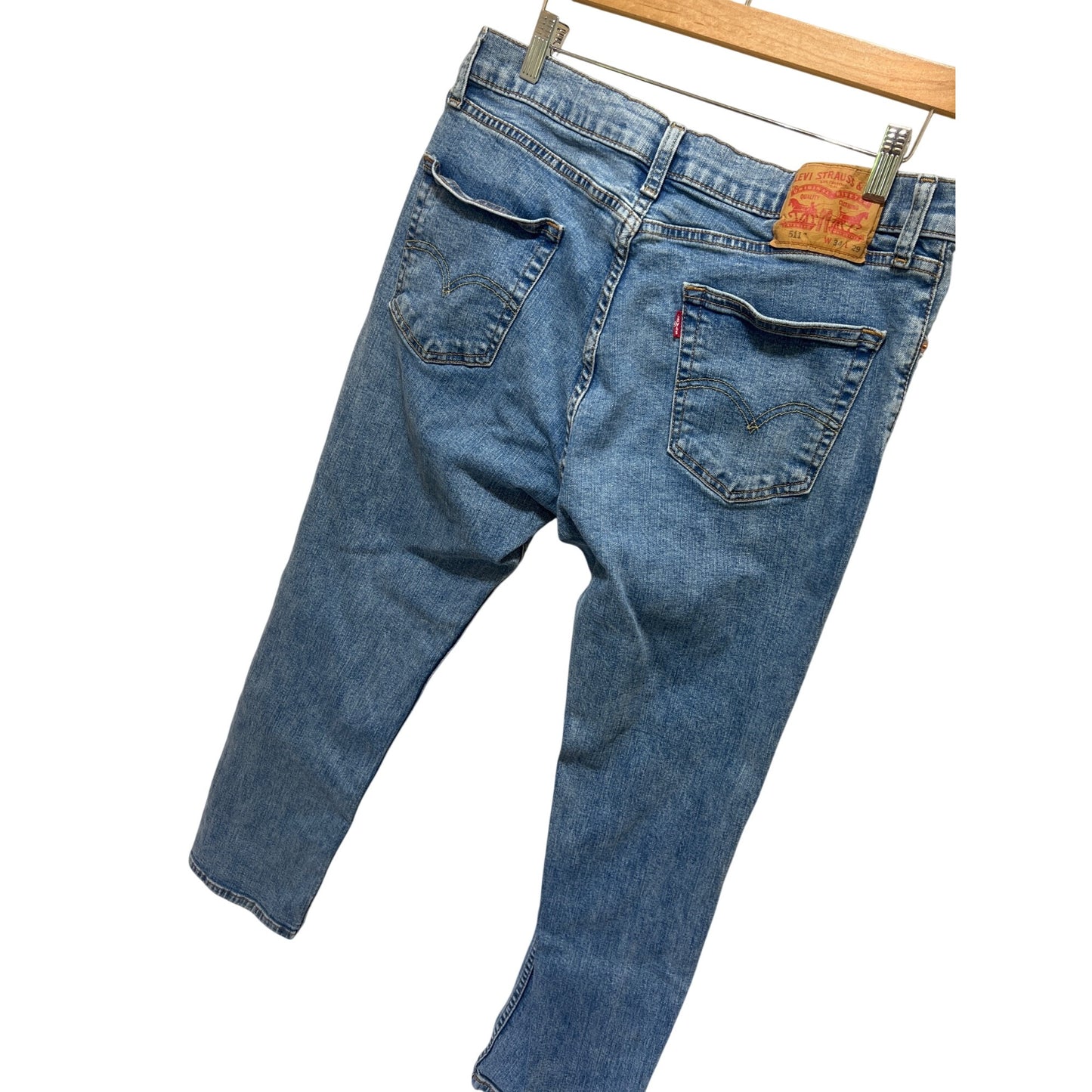 Levis 511 Mens Slim Fit Jeans W34 L29 Blue Denim Classic Style