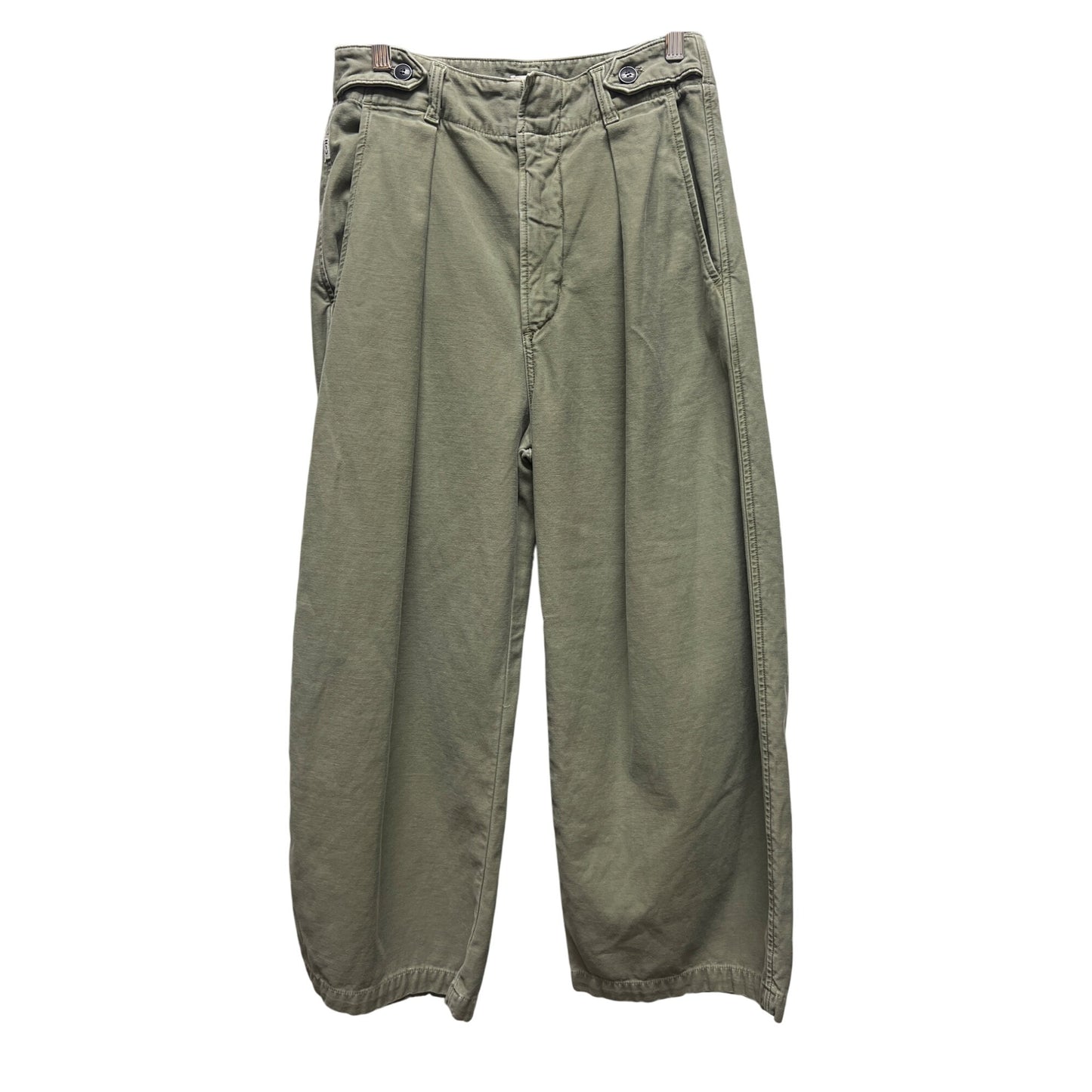 Citizens of Humanity Tea Leaf Green Payton Utility Barrel Trousers