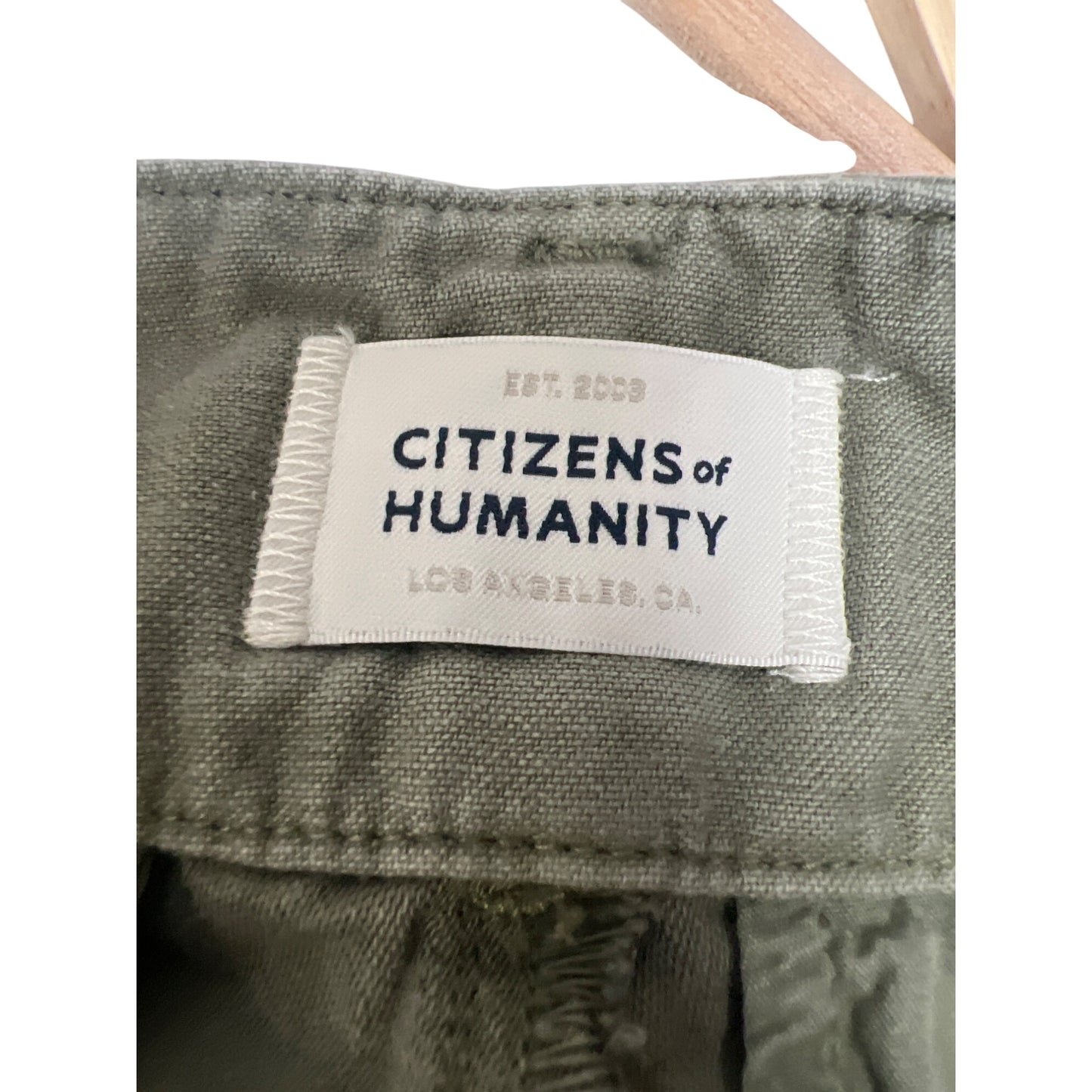 Citizens of Humanity Tea Leaf Green Payton Utility Barrel Trousers