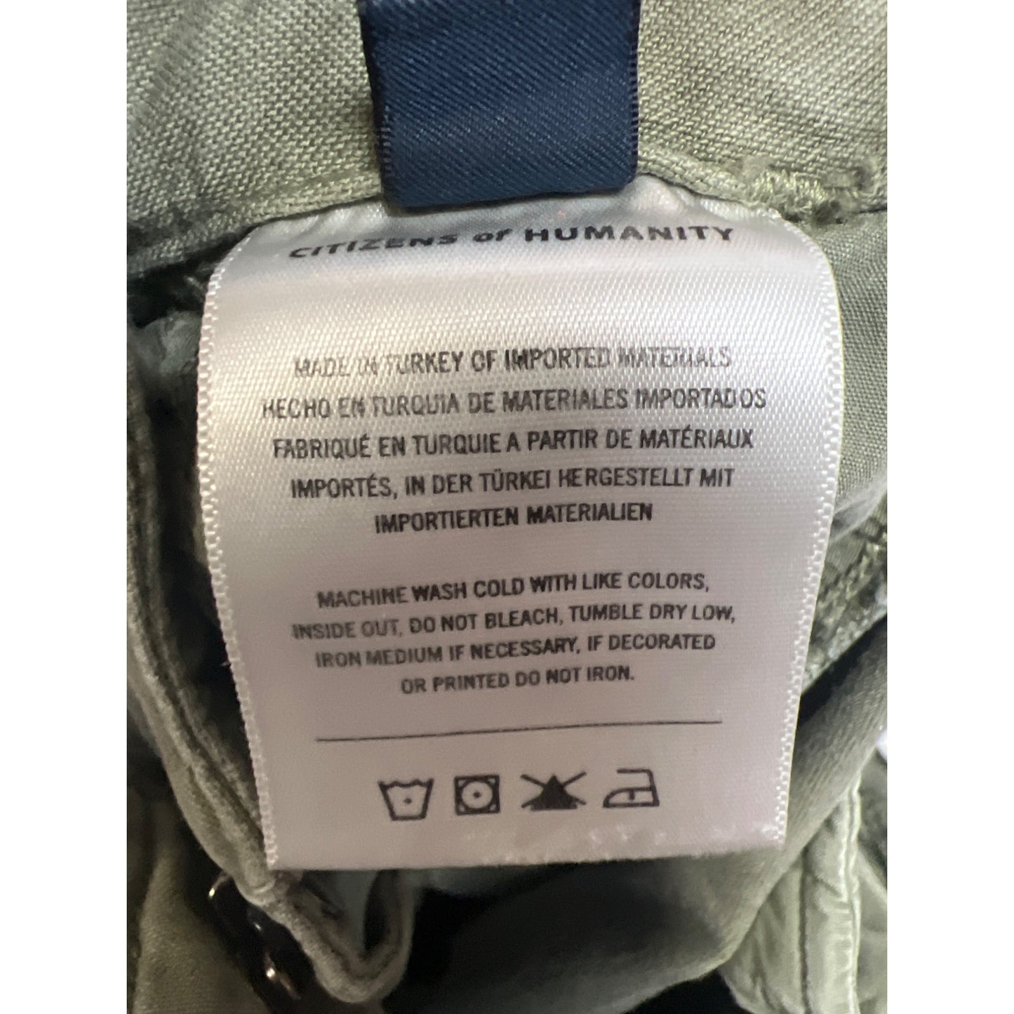 Citizens of Humanity Tea Leaf Green Payton Utility Barrel Trousers
