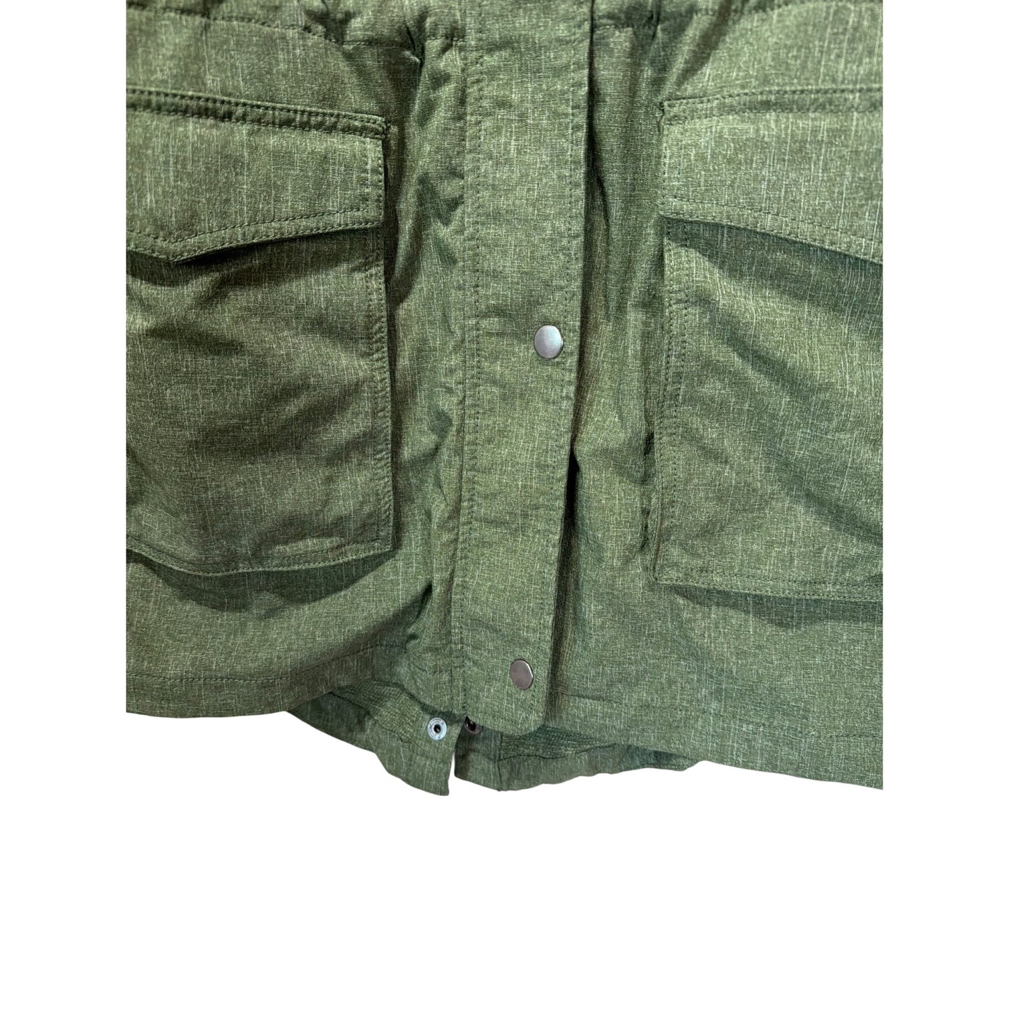 Duluth Trading Co Mist Master Jacket Green Hooded Utility Coat Large