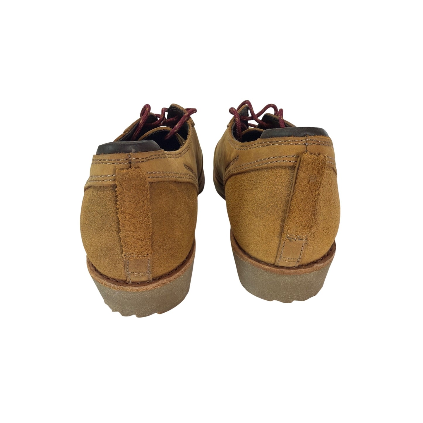 Teva NWOT De La Vina Dos Bison Tan Leather Oxford Shoes With Red Laces