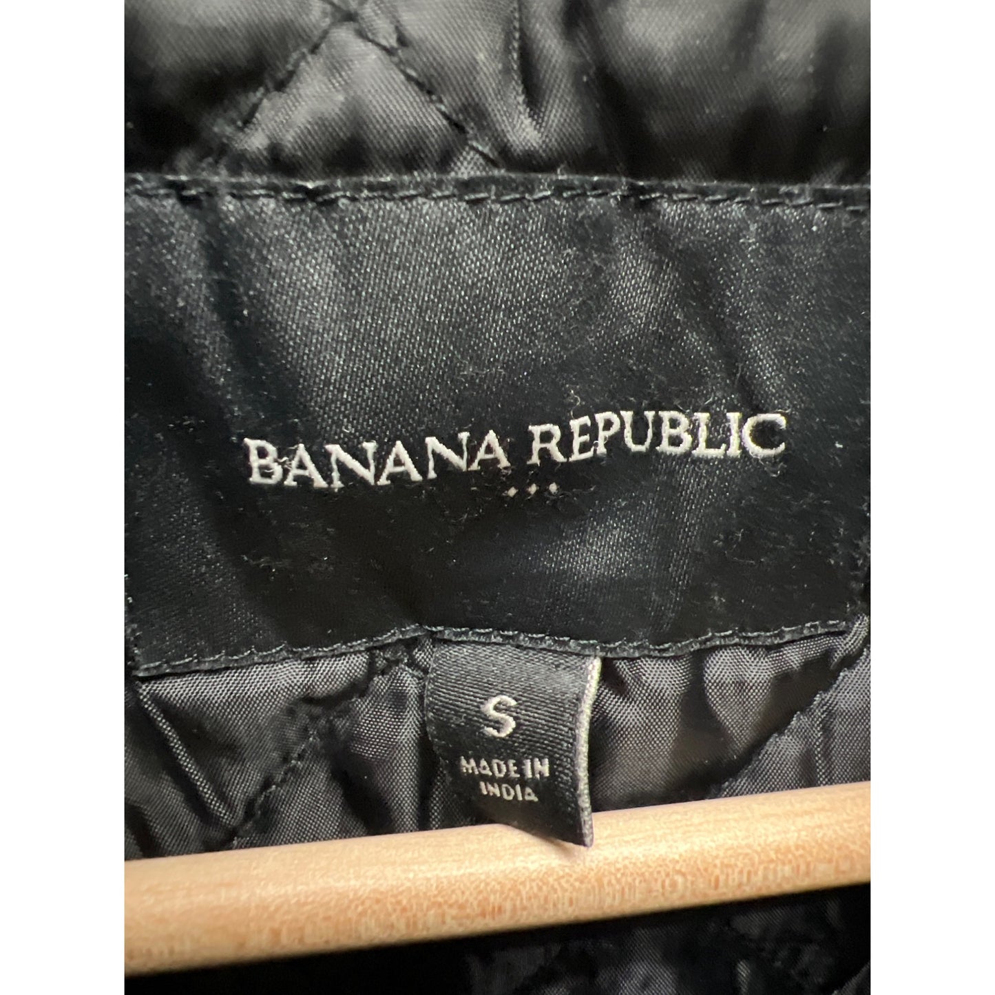 Banana Republic Mens Black Wool-Blend Button-Up Jacket With Pockets Size S