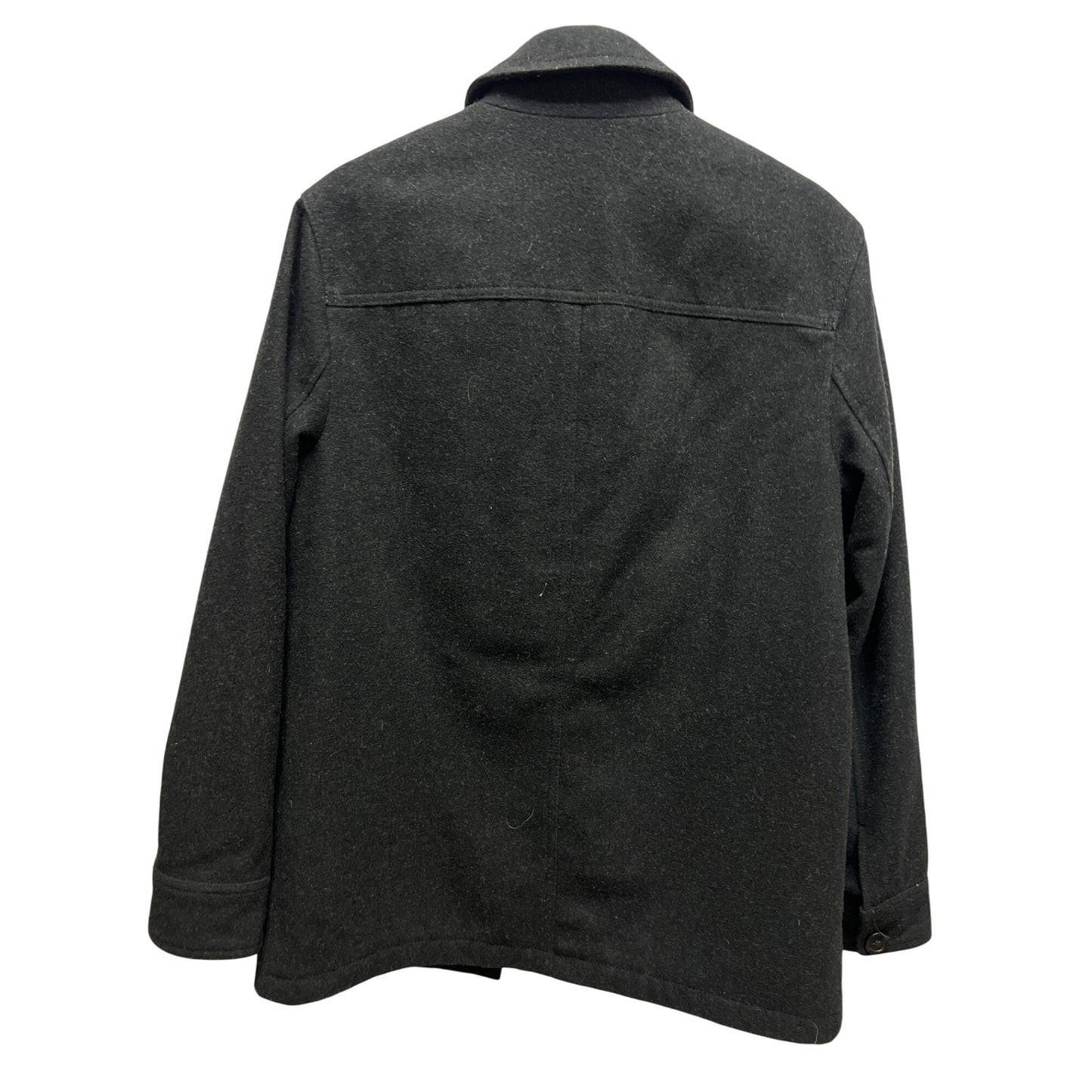 Banana Republic Mens Black Wool-Blend Button-Up Jacket With Pockets Size S