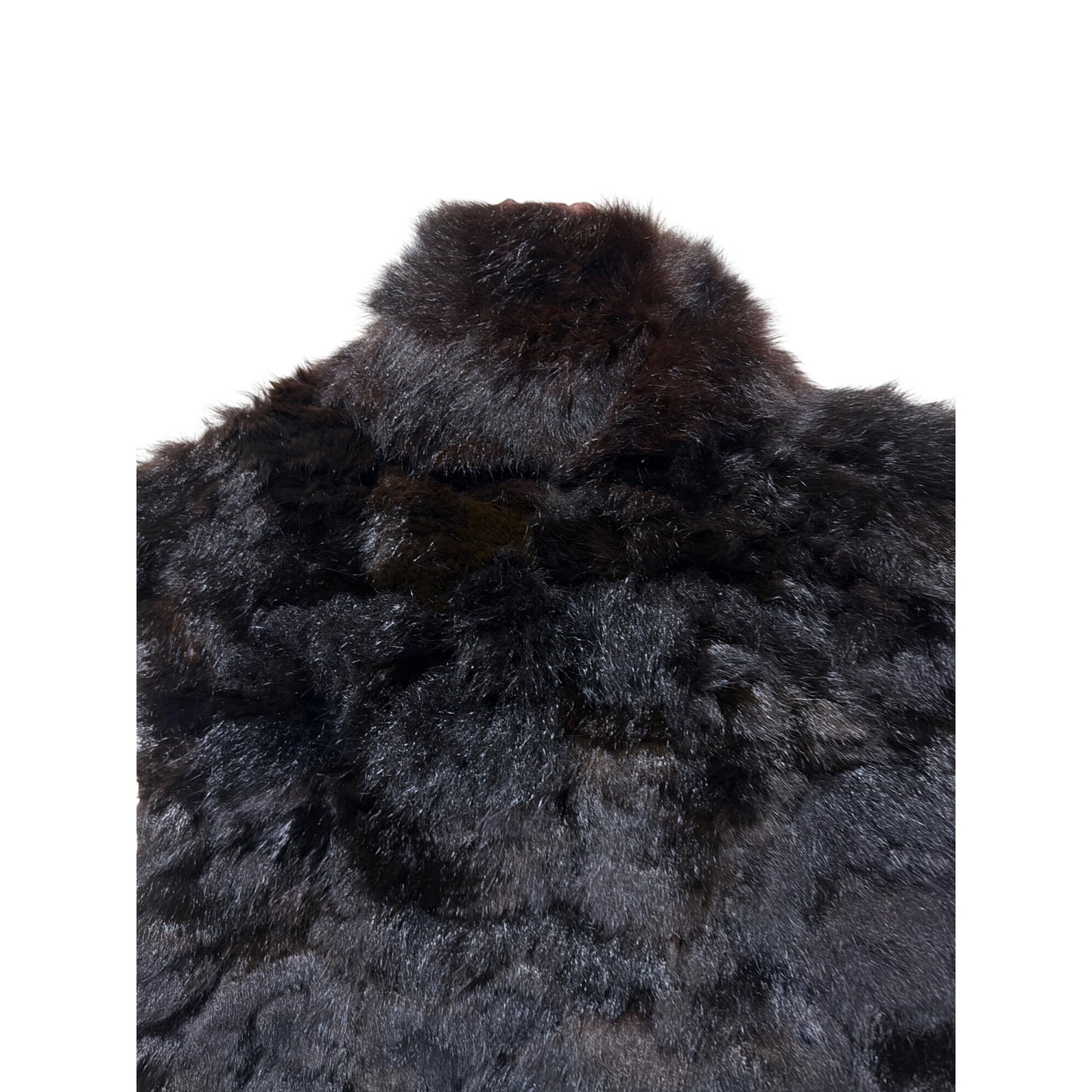 Andrew Marc Vintage Luxury Brown New Zealand Opossum Fur Vest Gilet With Satin Lining