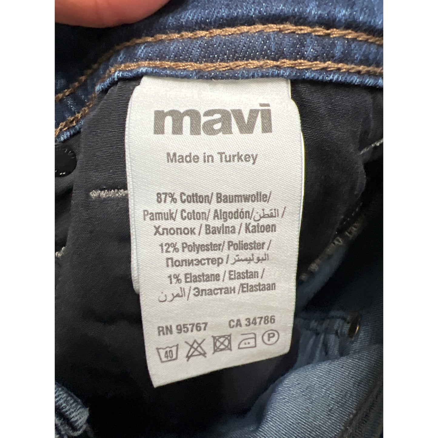 Mavi Dark Wash Matt Straight Leg Denim Jeans