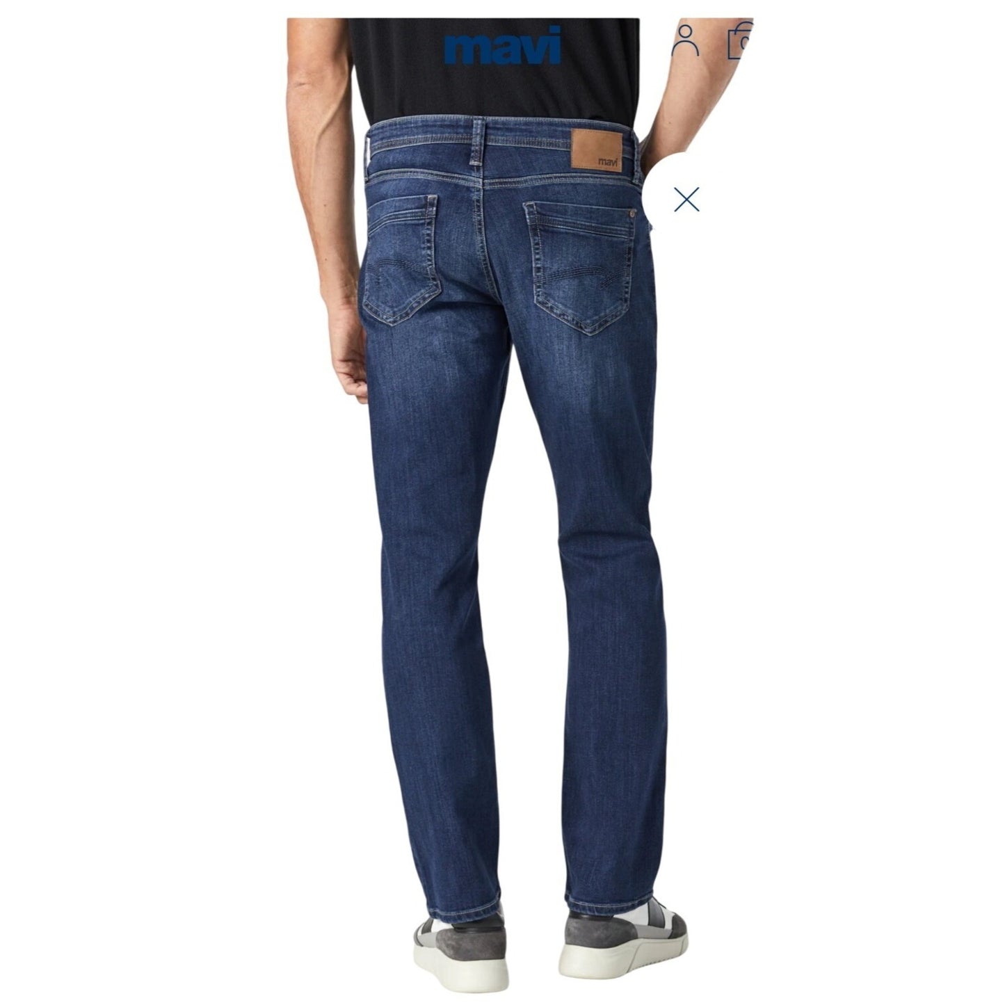 Mavi Dark Wash Matt Straight Leg Denim Jeans