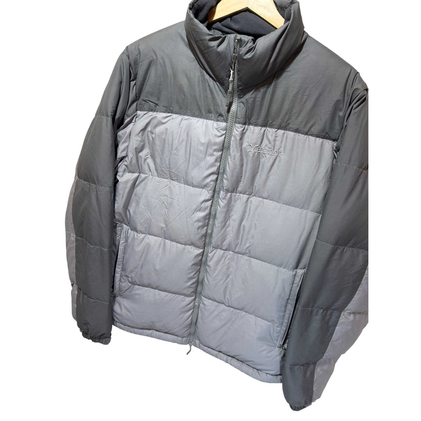 Marmot Down 650 Fill Two Tone Gray Puffer Jacket Mens Size Medium