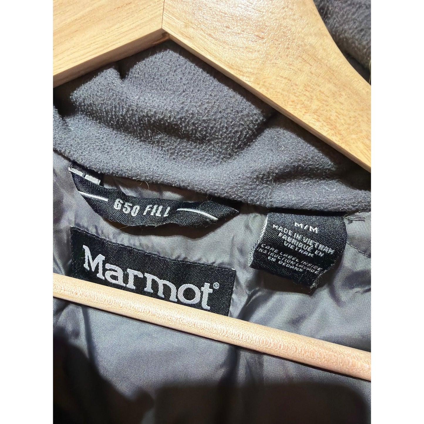 Marmot Down 650 Fill Two Tone Gray Puffer Jacket Mens Size Medium