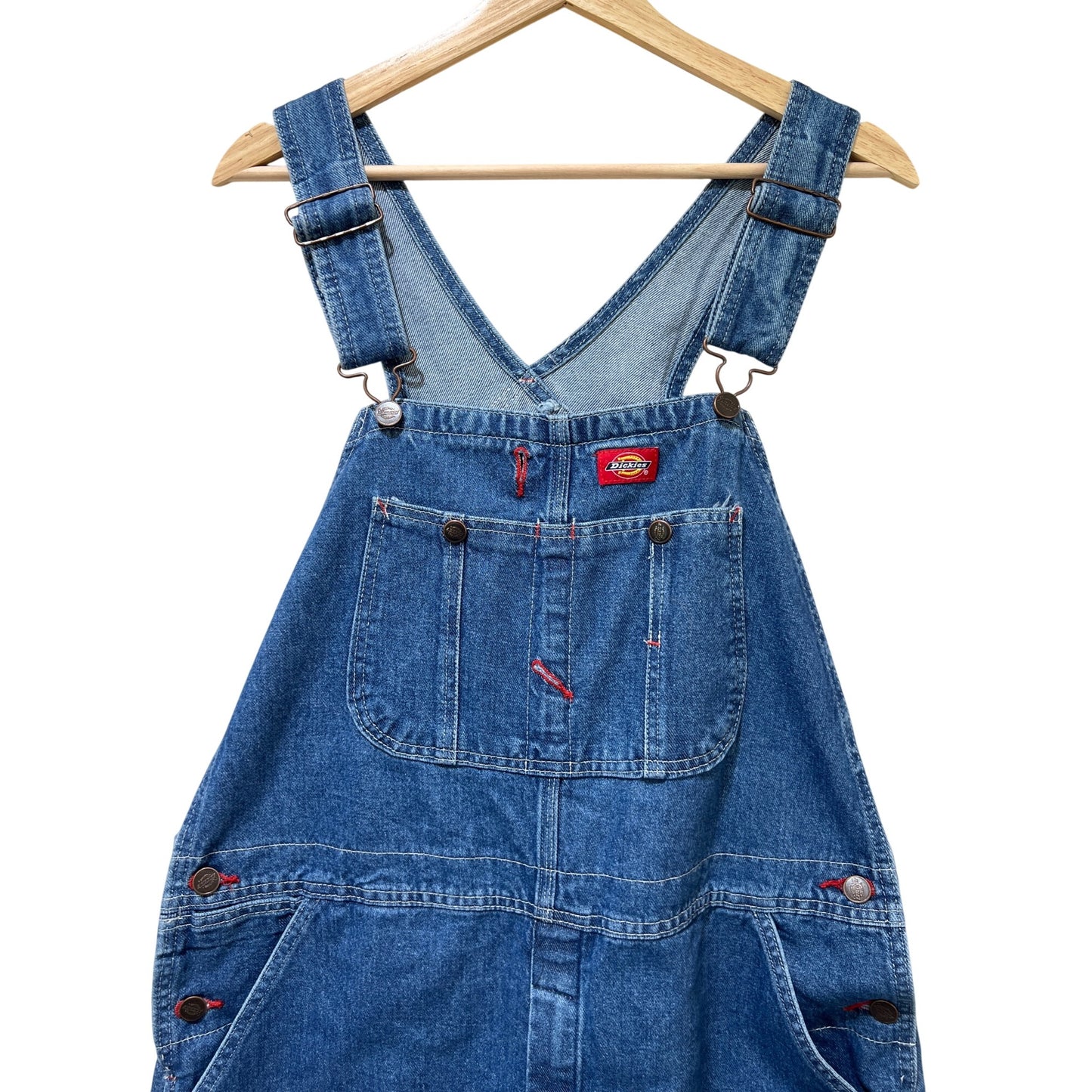 Dickies NWT Mens Denim Bib Overalls 34x32 Blue Workwear Carpenter Jeans Adjustable Straps