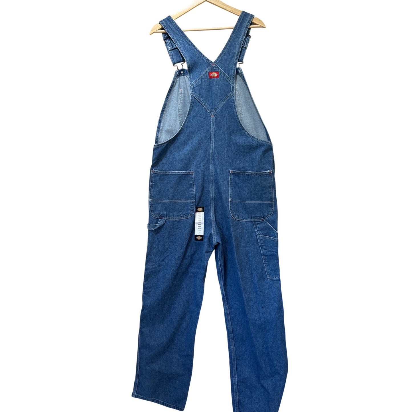 Dickies NWT Mens Denim Bib Overalls 34x32 Blue Workwear Carpenter Jeans Adjustable Straps