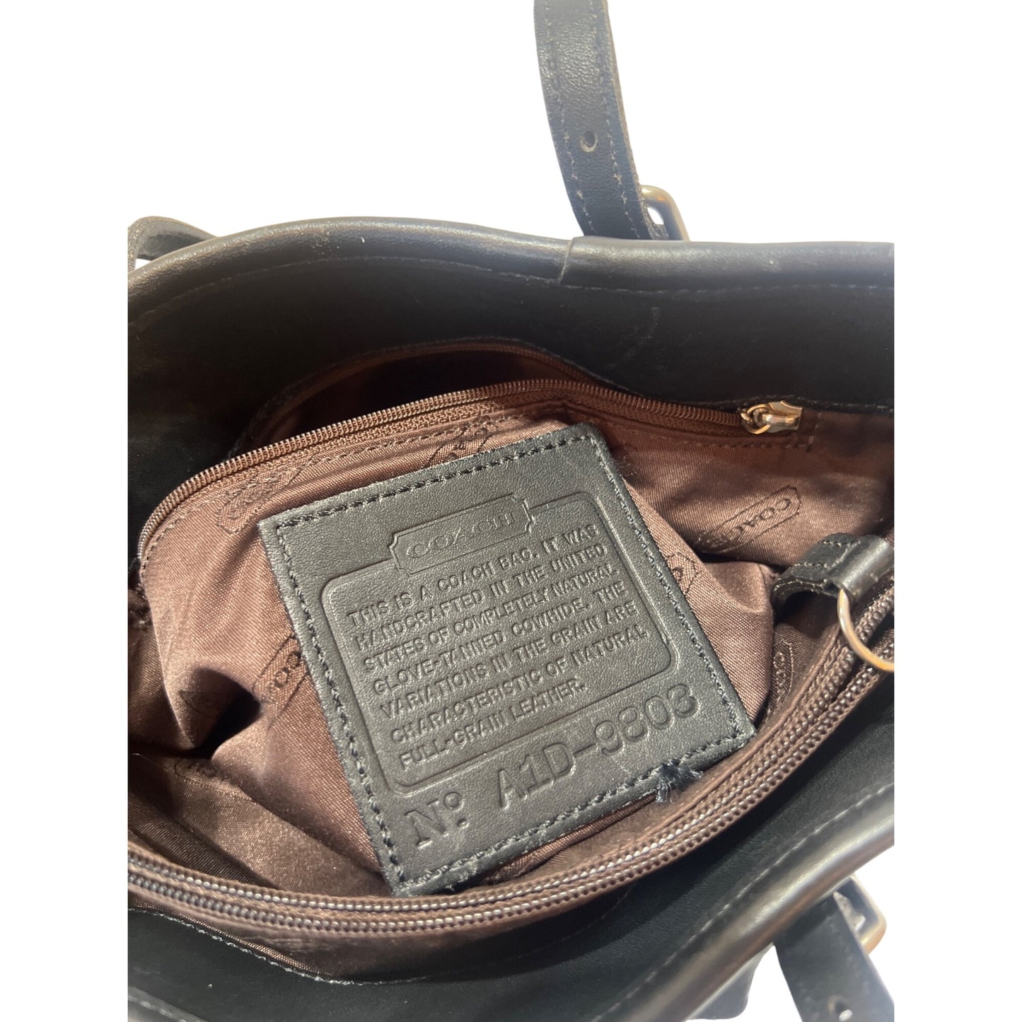 Coach Vintage Legacy A1D-9803 Black  Leather Day Tote Shoulder Bag